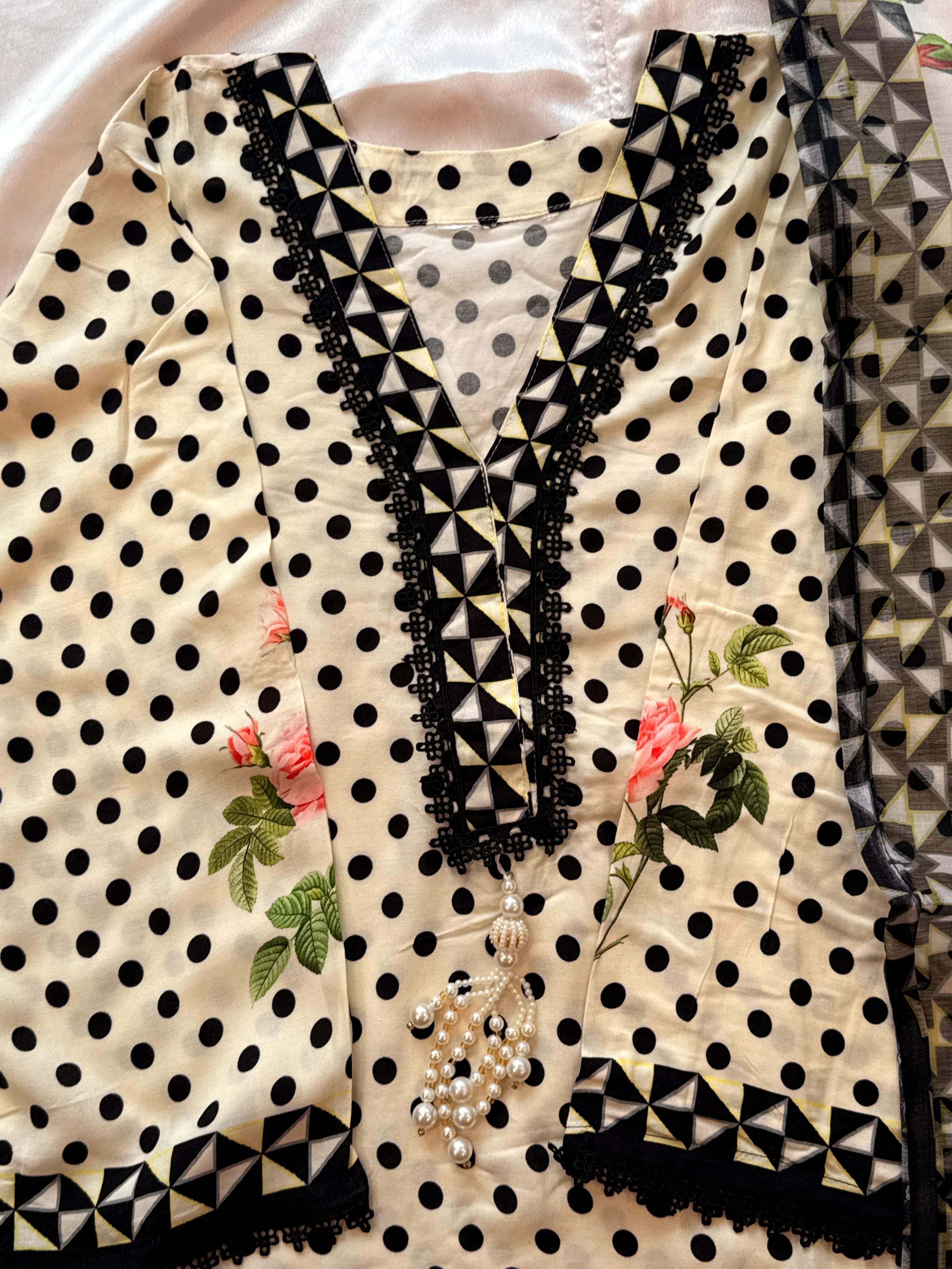 POLKA DOT RAYON SUIT 1