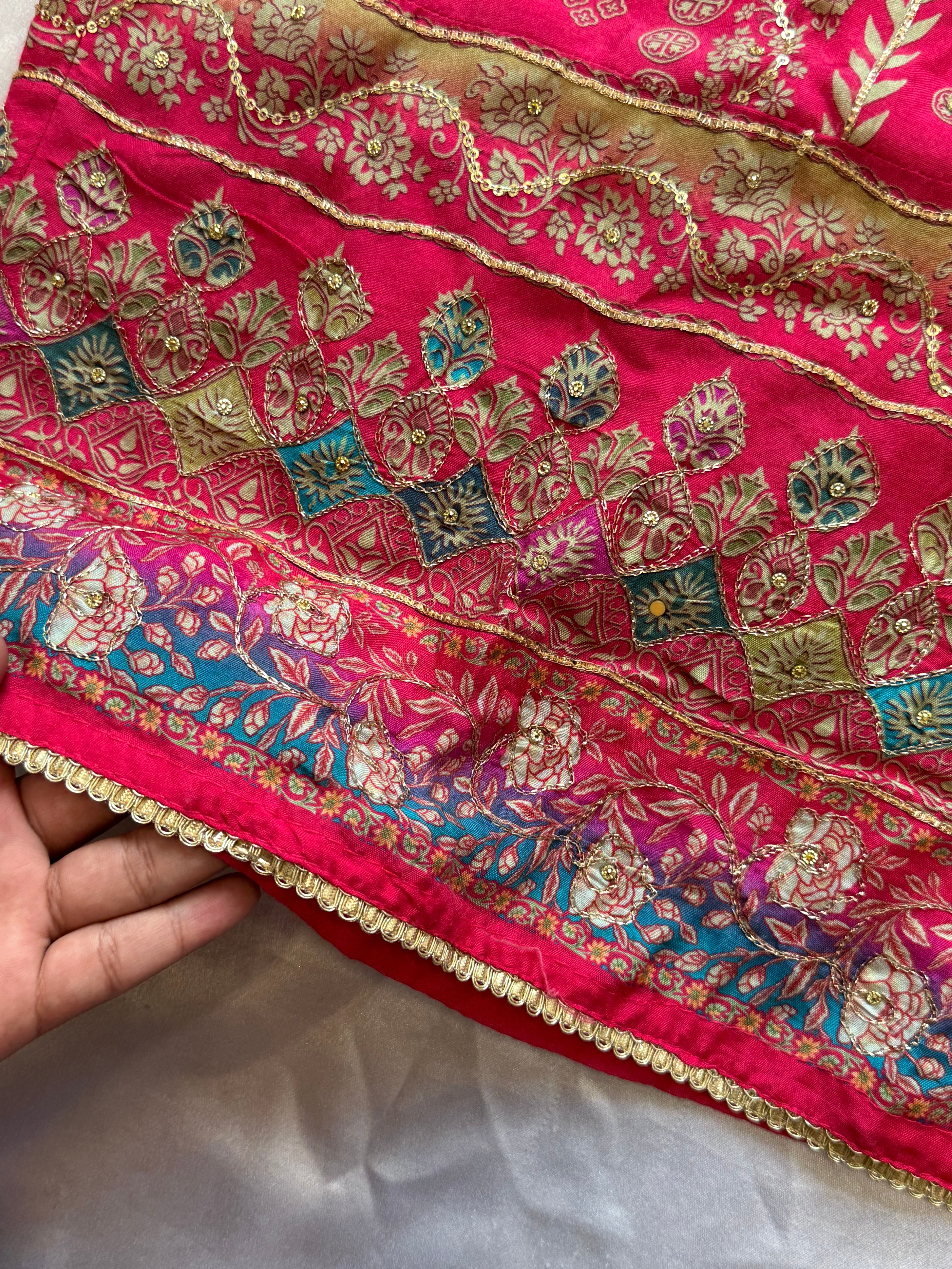 MUSLIN FARSHI SHALWAR SUIT Q