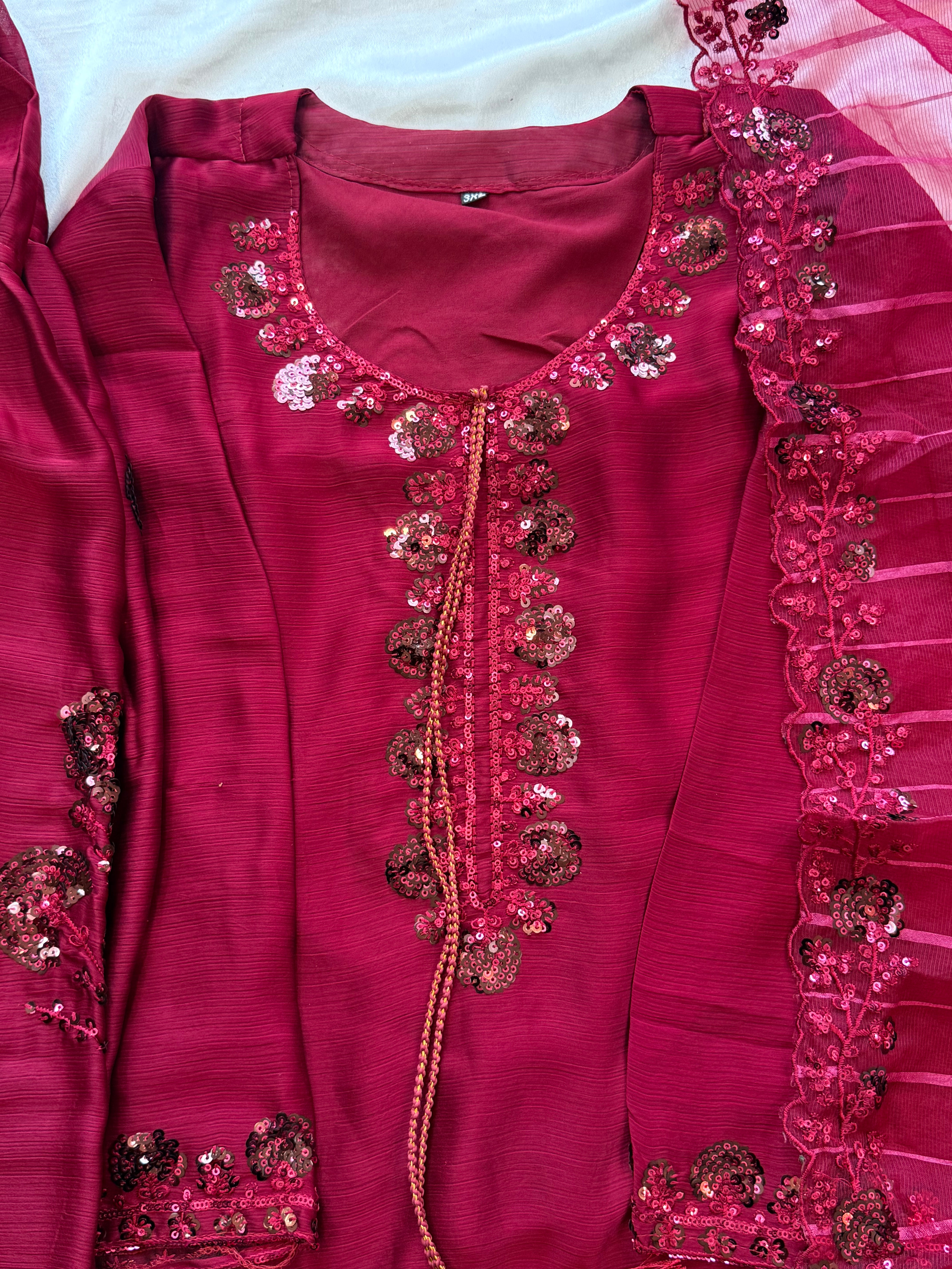 CHIFFON FARSHI SHALWAR SUIT 2