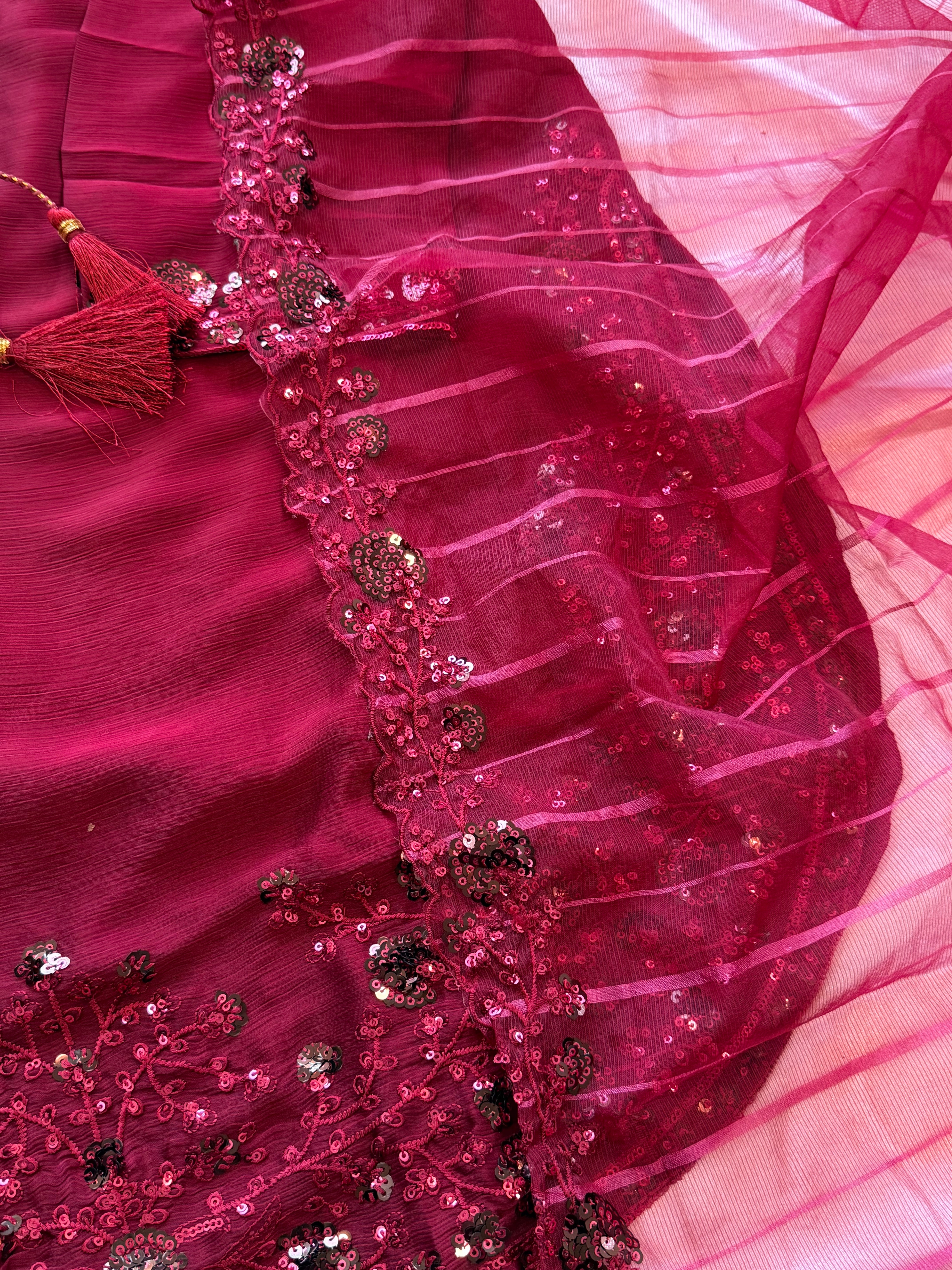 CHIFFON FARSHI SHALWAR SUIT 2