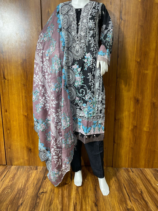NEEDLE LAWN EMBROIDERY SUIT 1