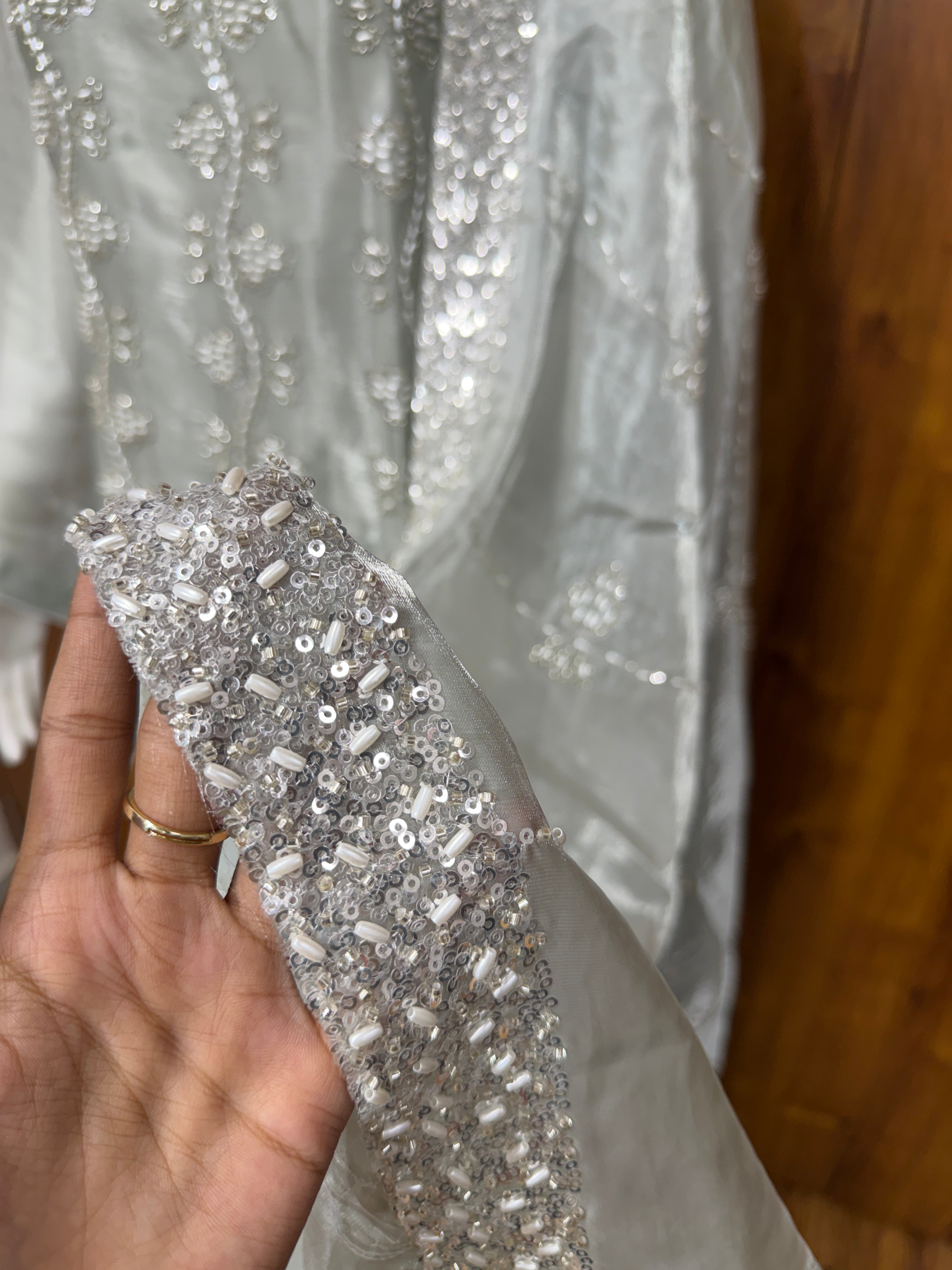 HANDWORK LONG KAFTAN SUIT 4 Q