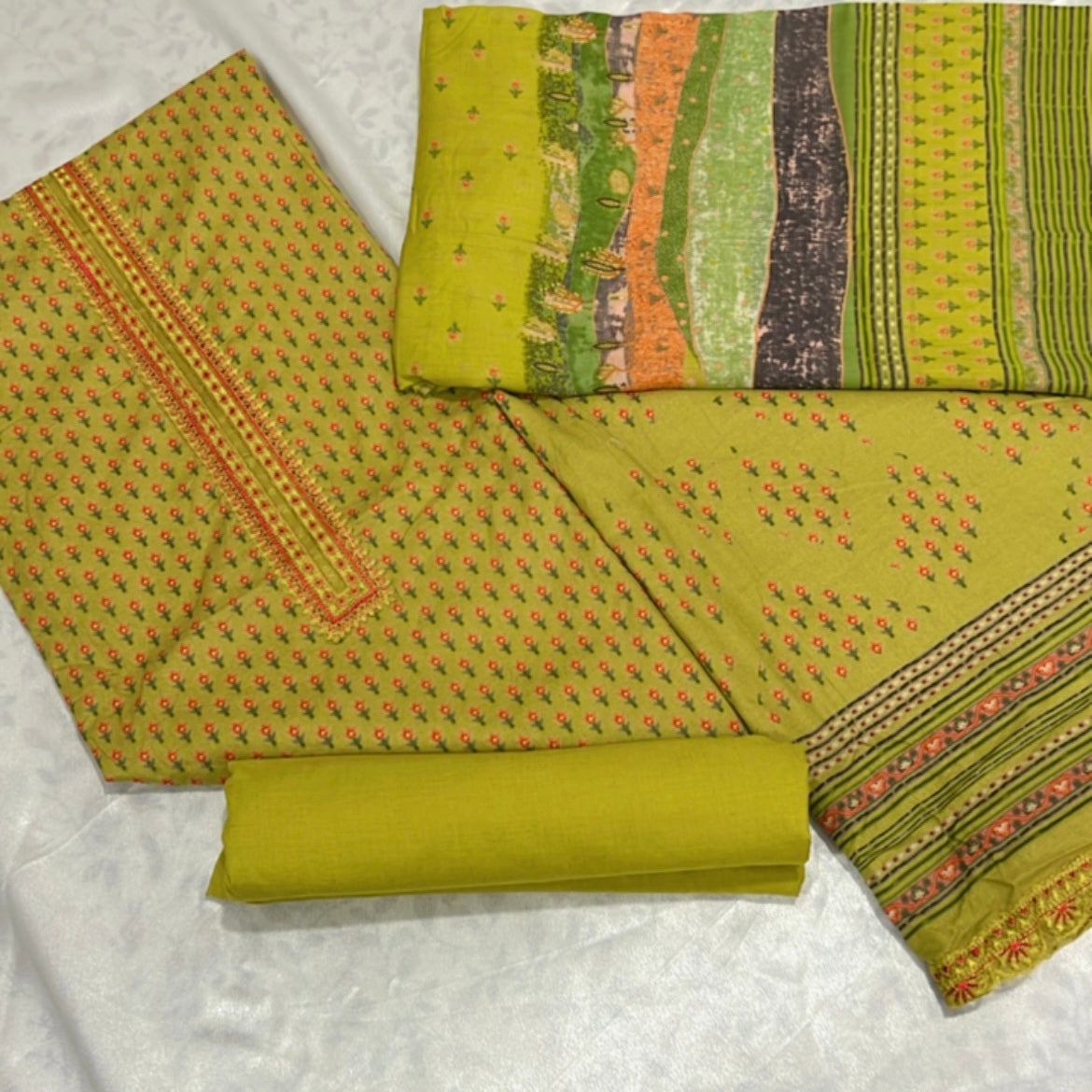 YELLOW MEHER PURE COTTON SUIT