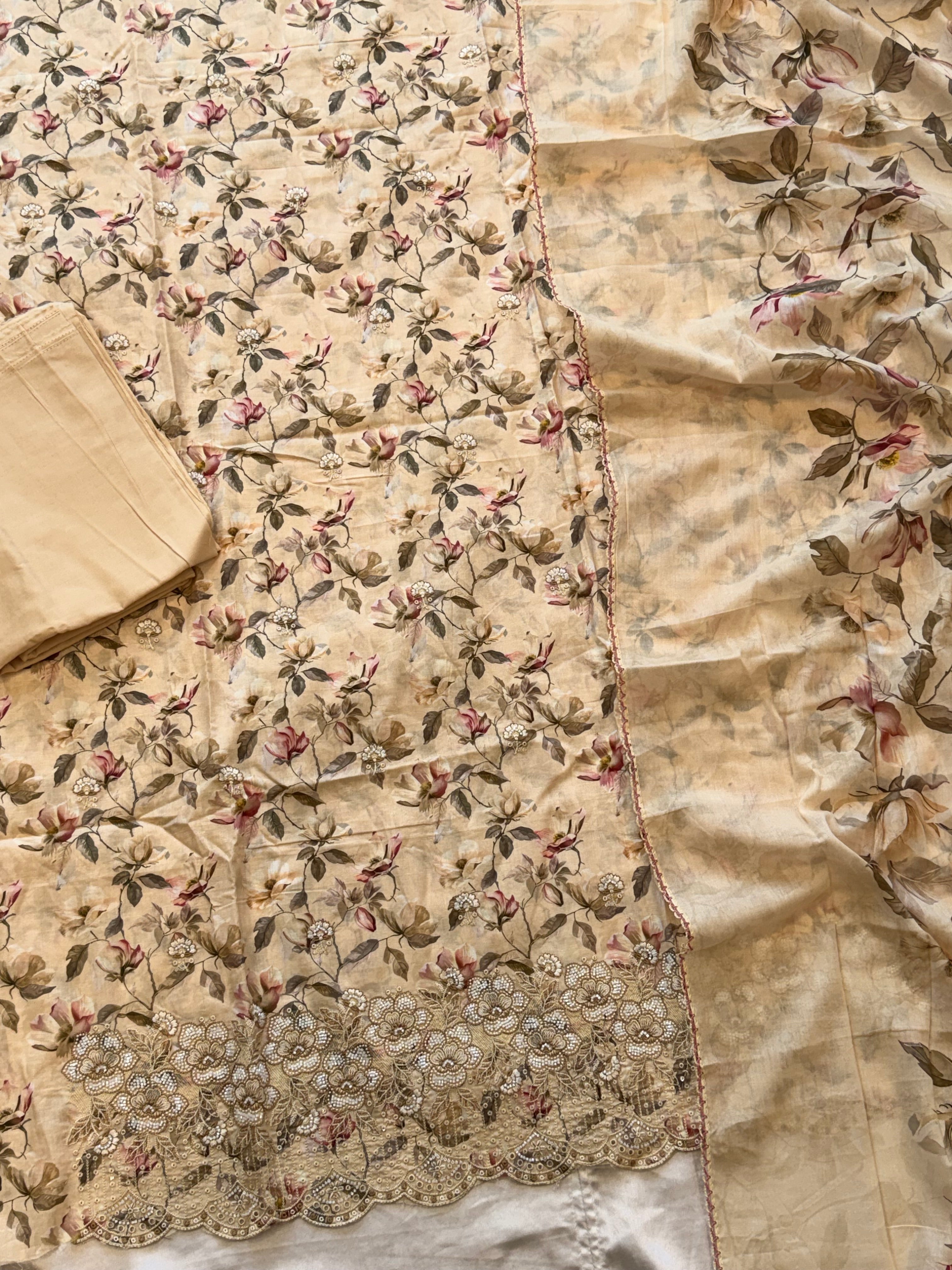 ROLEX BLUE LAWN EMBROIDERY SUIT