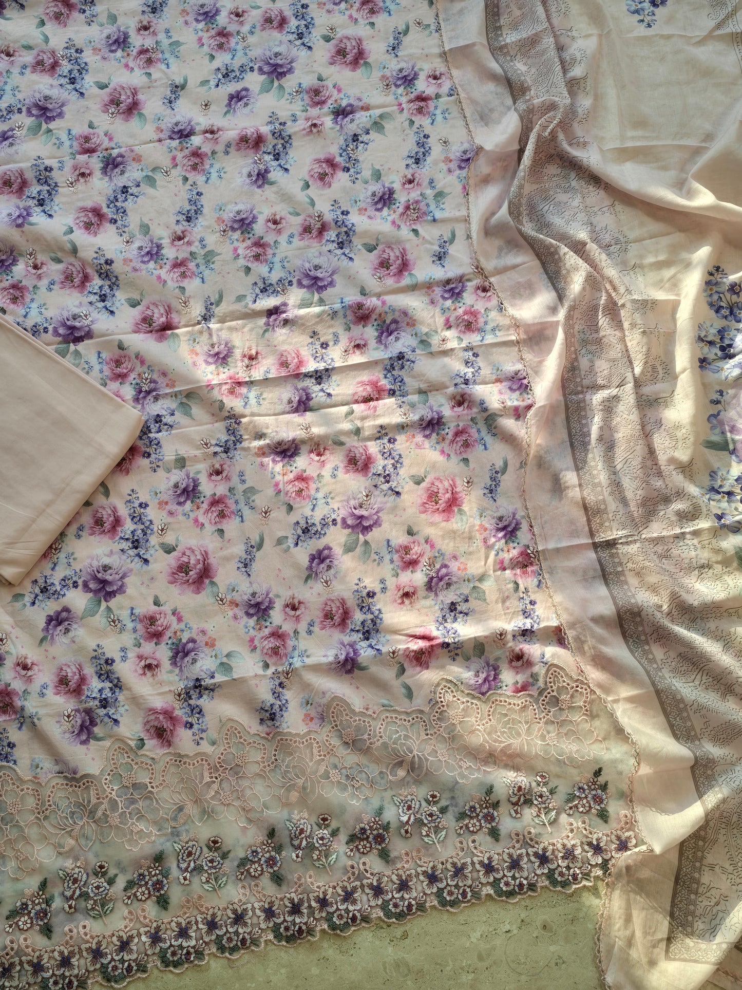 ROLEX PURE COTTON EMBROIDERY SUIT Q