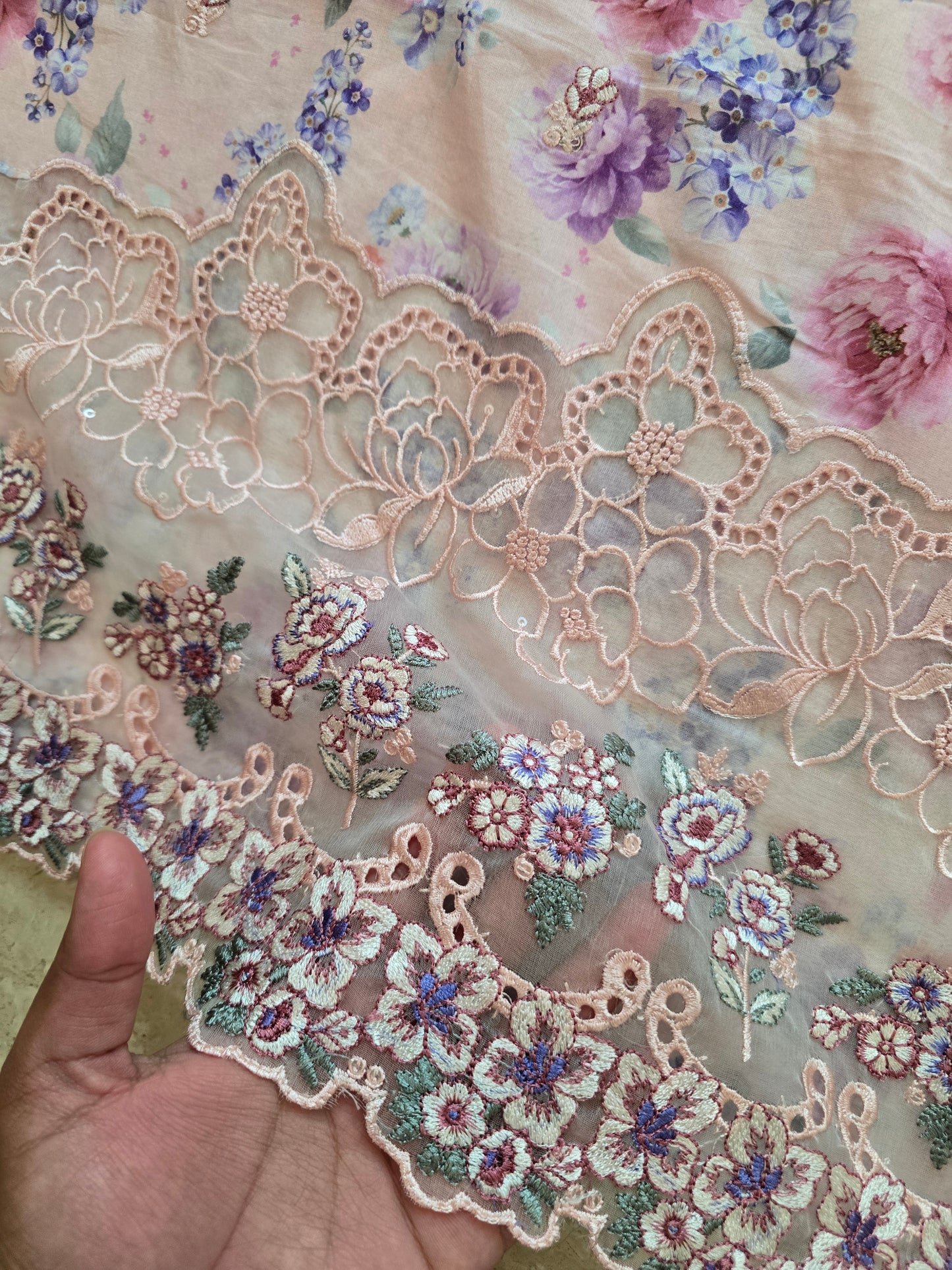 ROLEX PURE COTTON EMBROIDERY SUIT Q