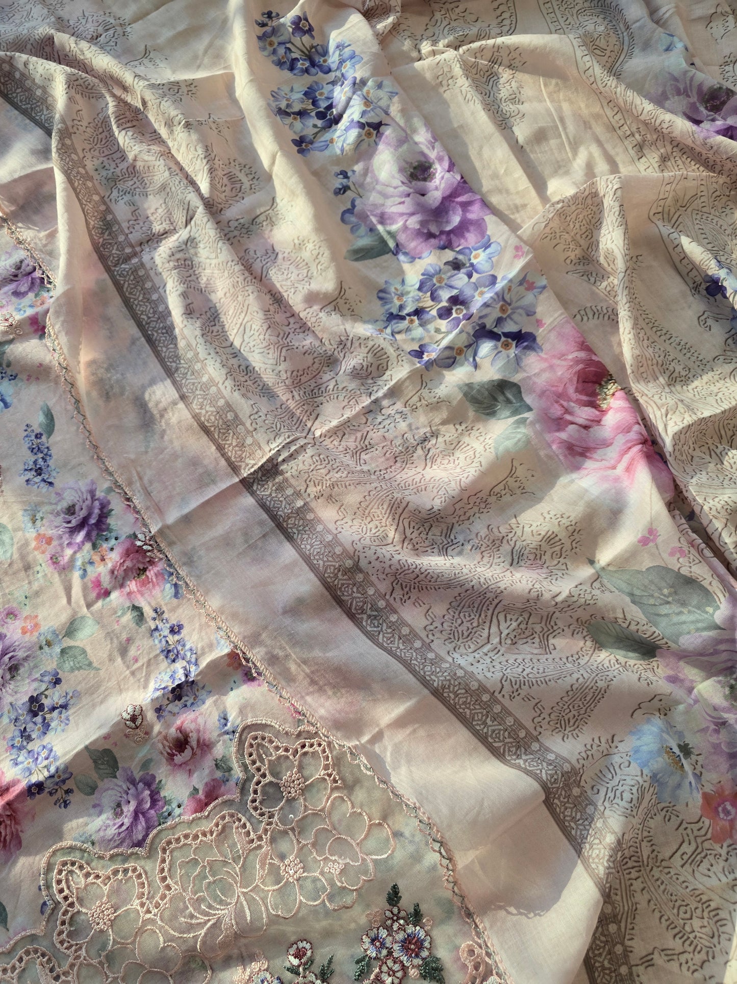 ROLEX PURE COTTON EMBROIDERY SUIT Q