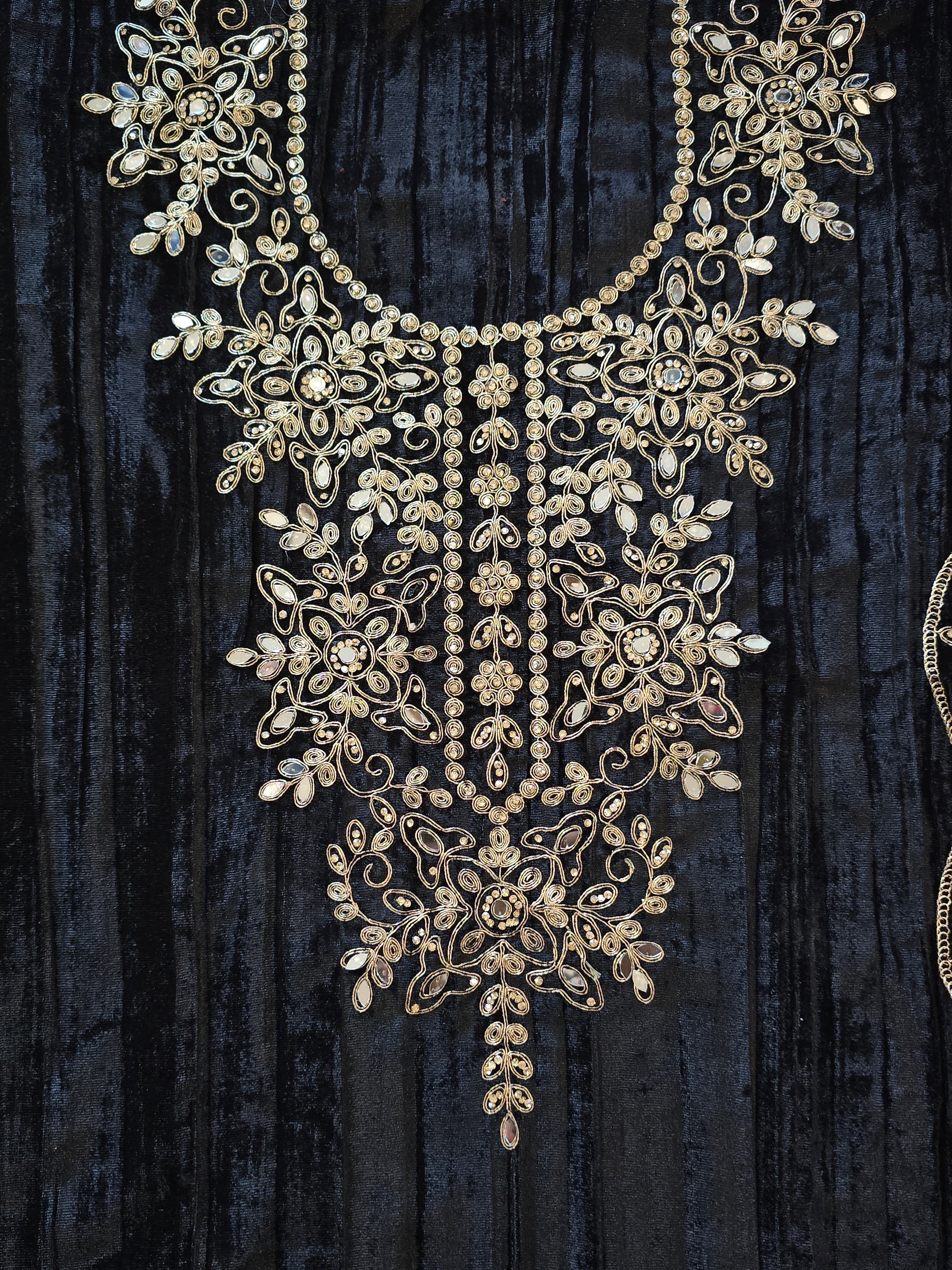 MEHRUN CRUSH VELVET EMBROIDERY SUIT 5 Q
