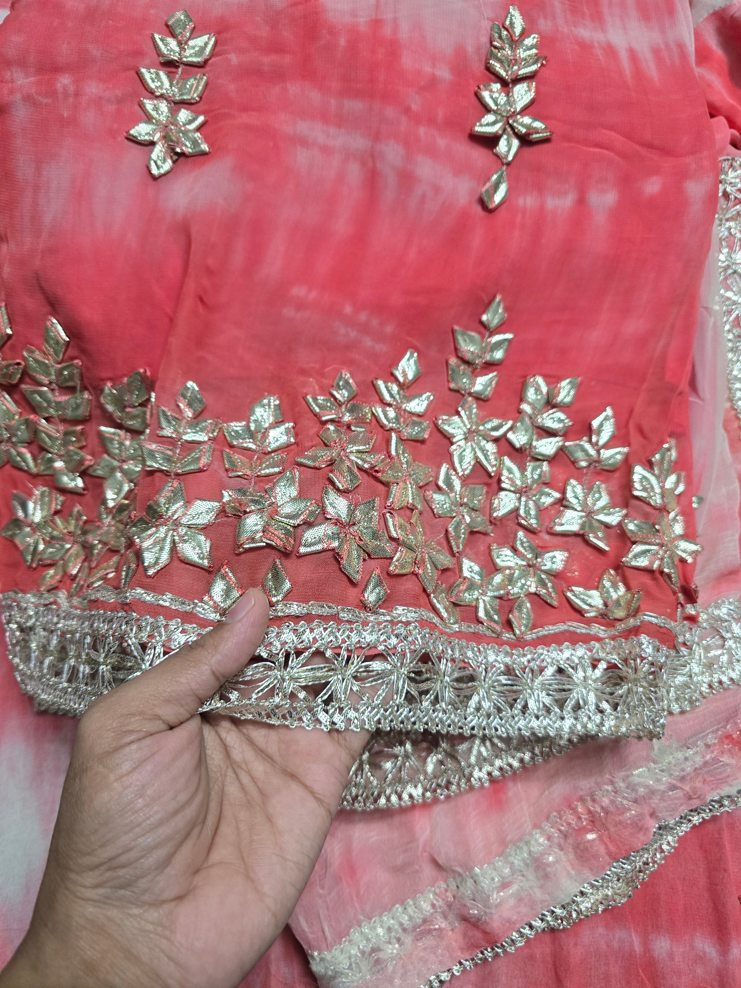 ZARQASH GOTA WORK SUIT