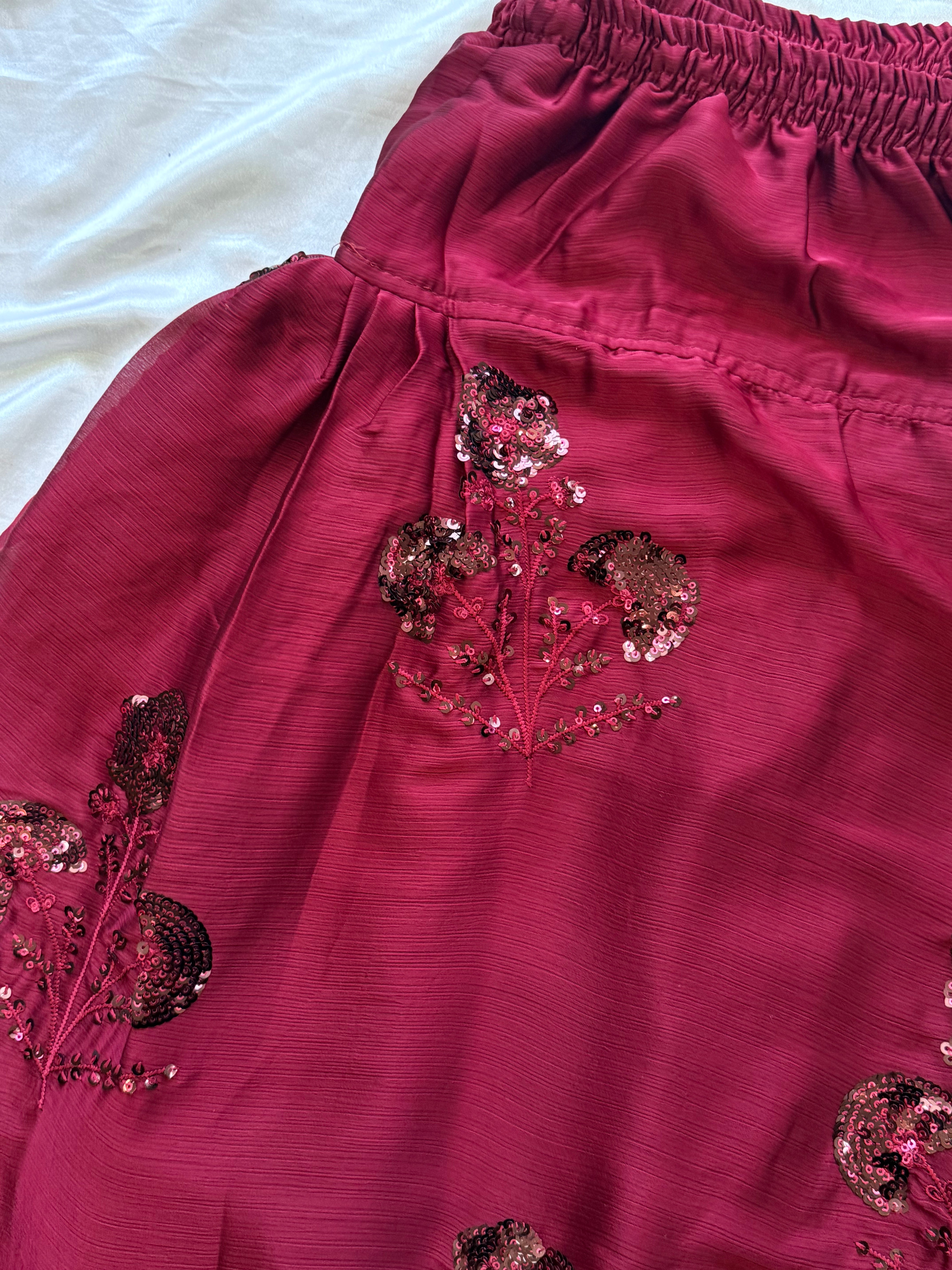 CHIFFON FARSHI SHALWAR SUIT 2