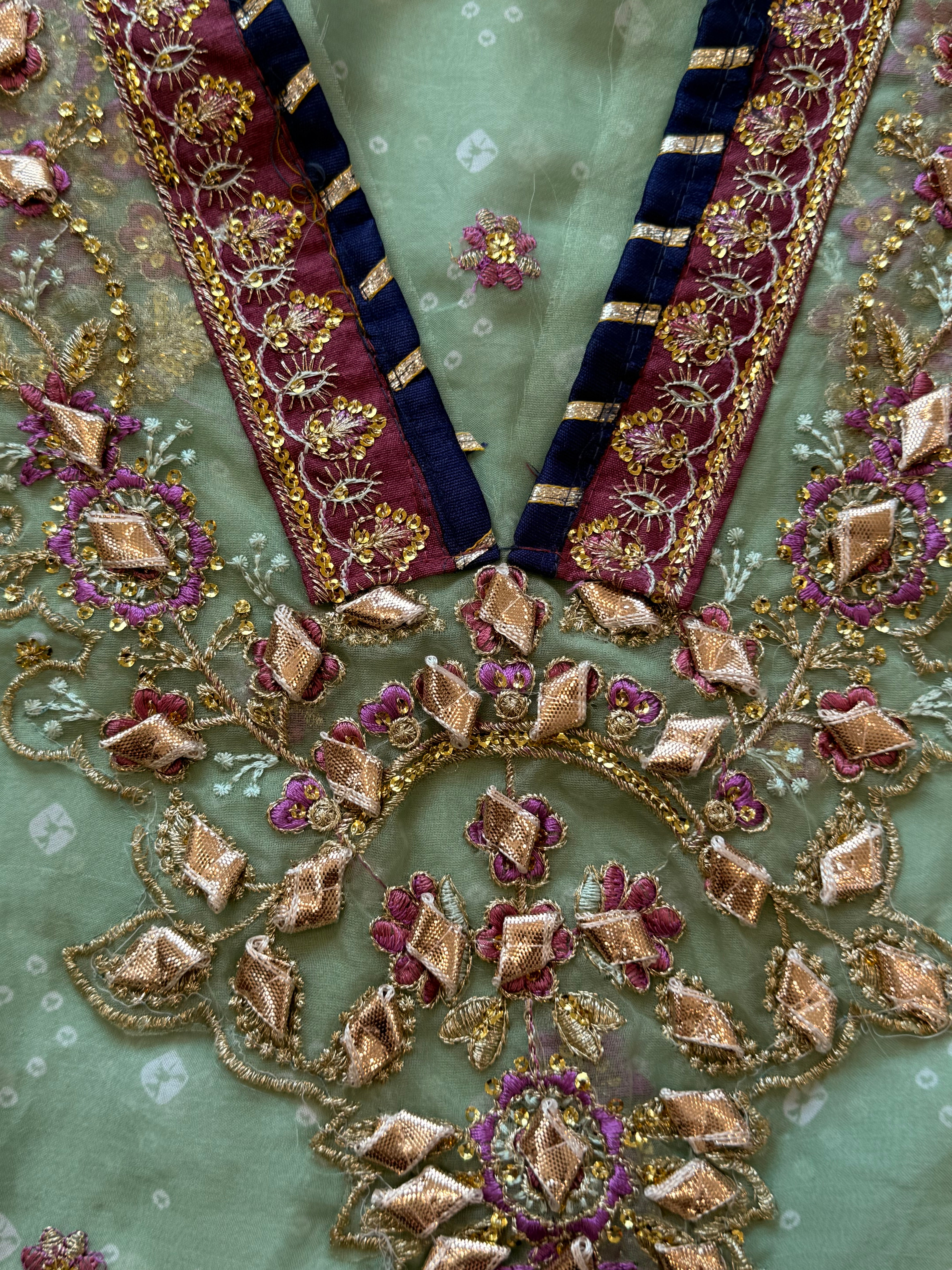 BRIDAL SHADED CHIFFON EMBROIDERED SUIT 4