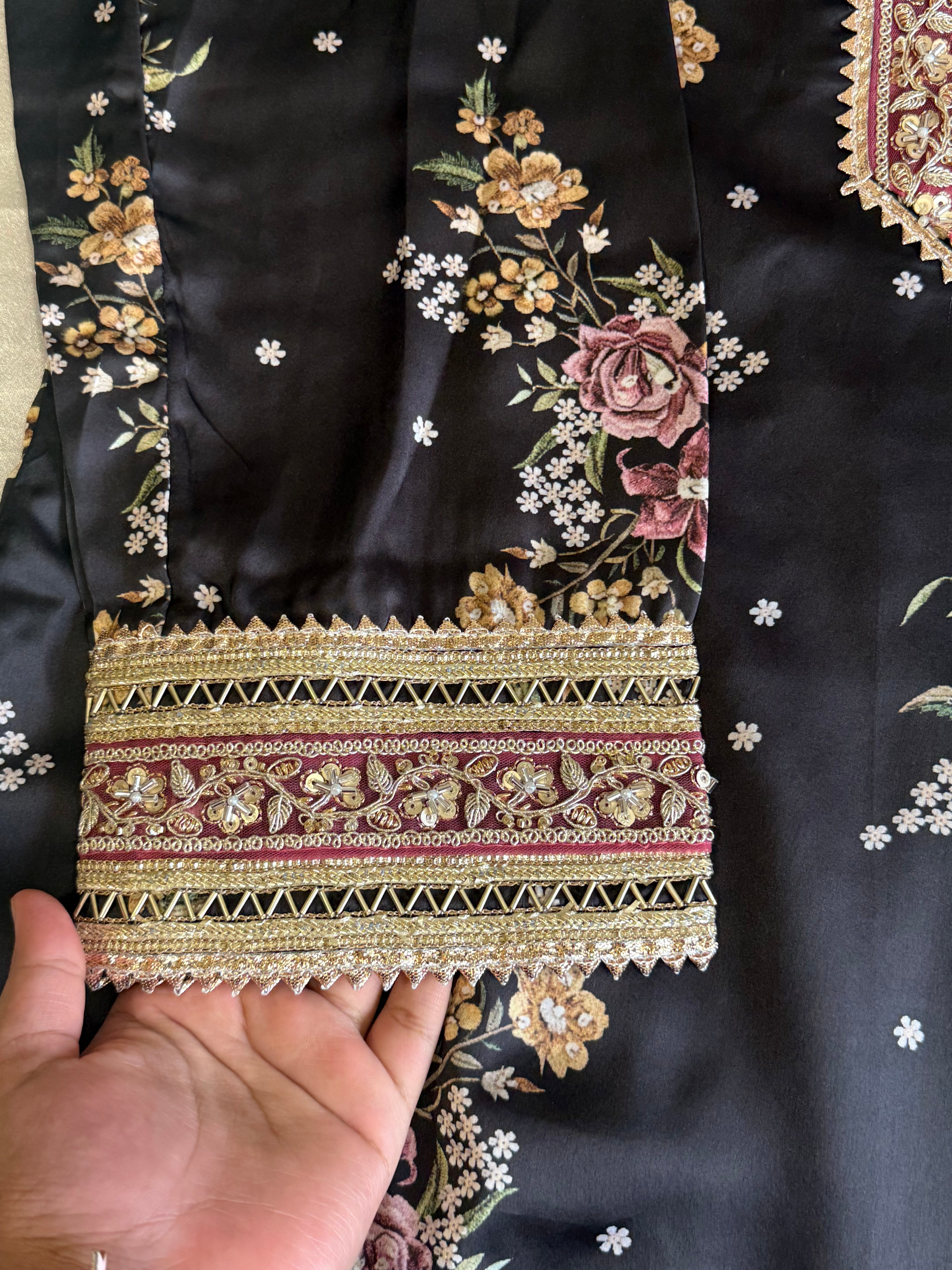 SATIN FARSHI SHALWAR SUIT