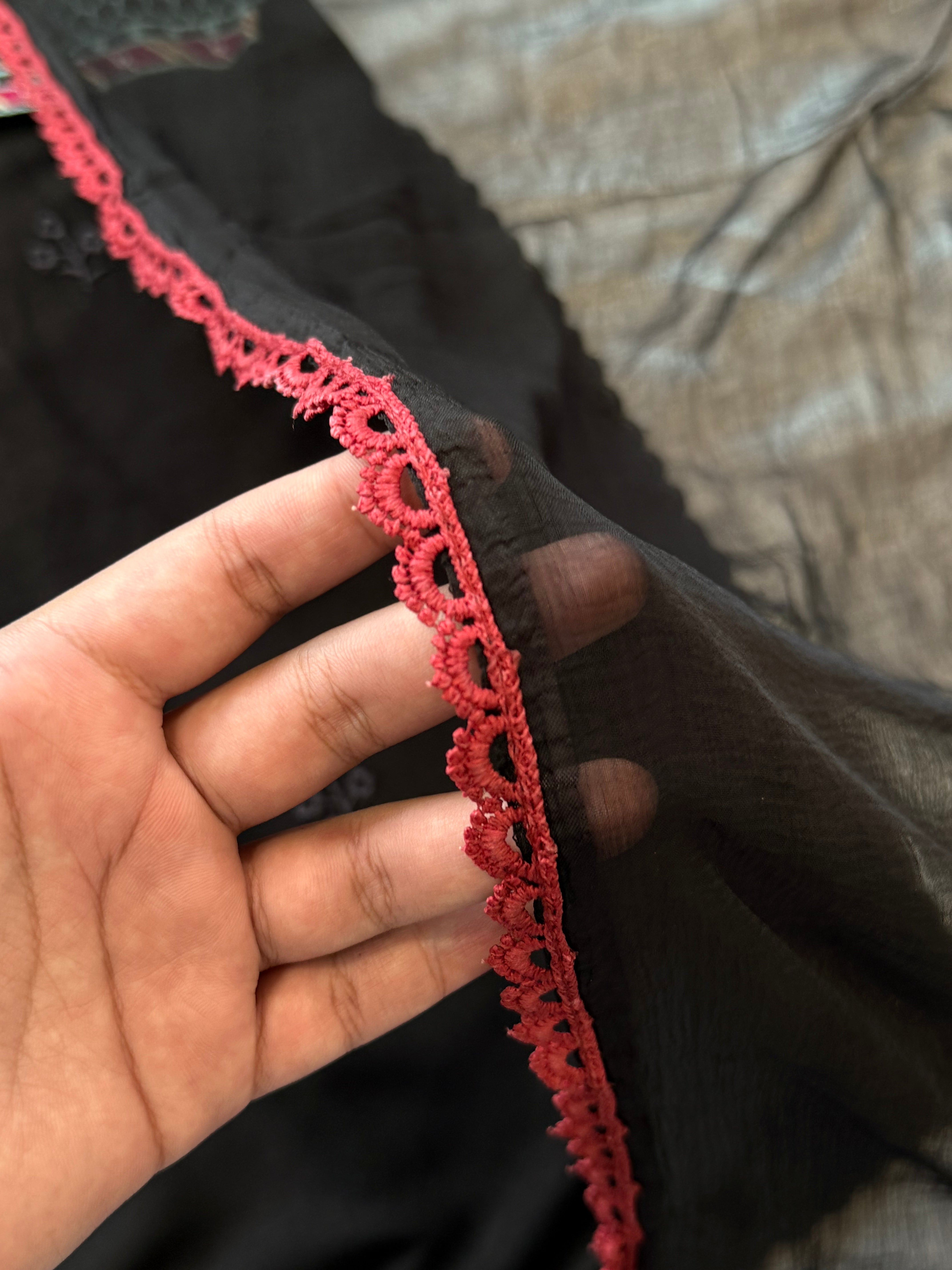 IMROZA BLACK RAYON EMBROIDERY SUIT 8