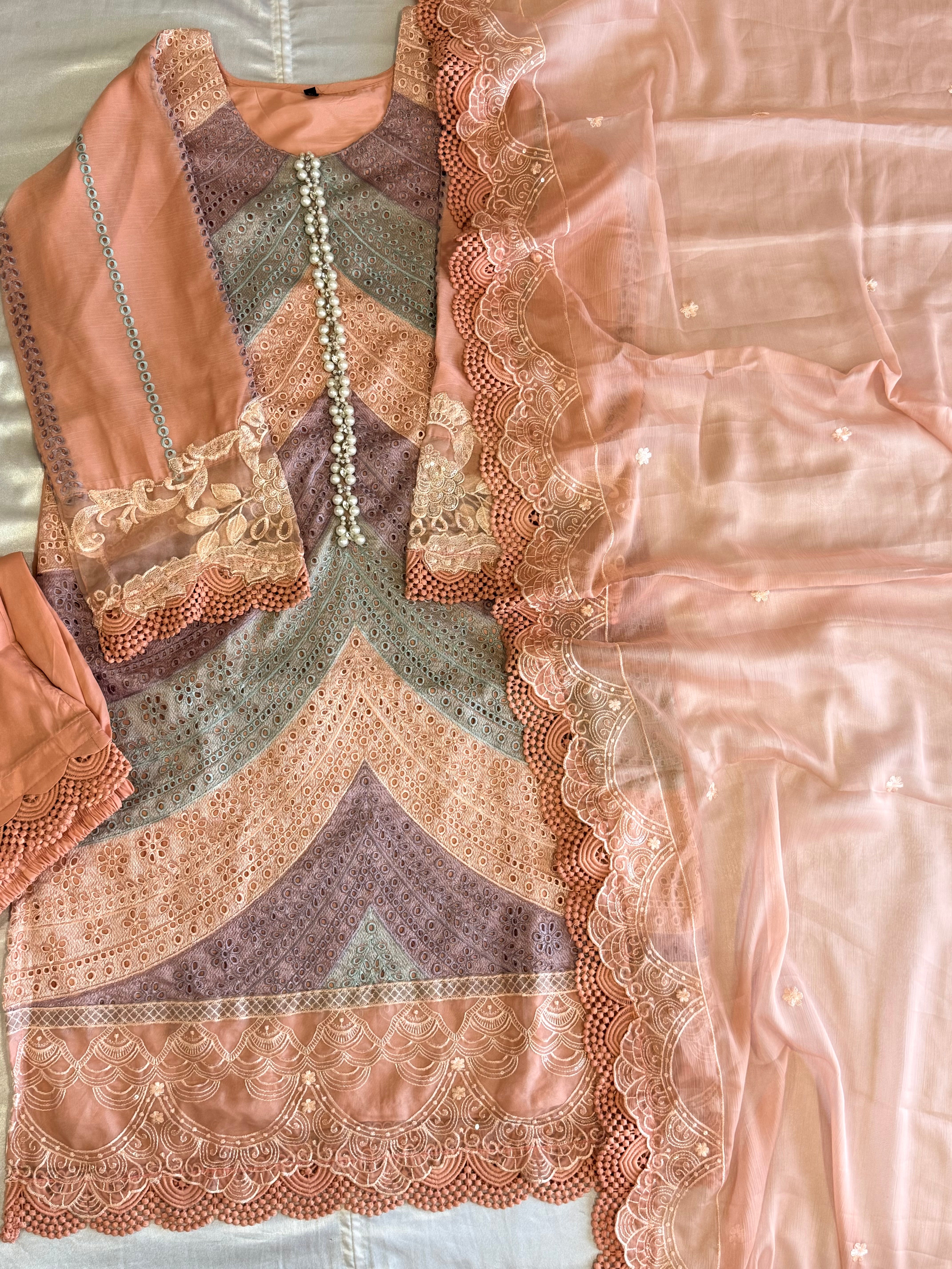 MARIA B CHIFFON READYMADE SUIT Q