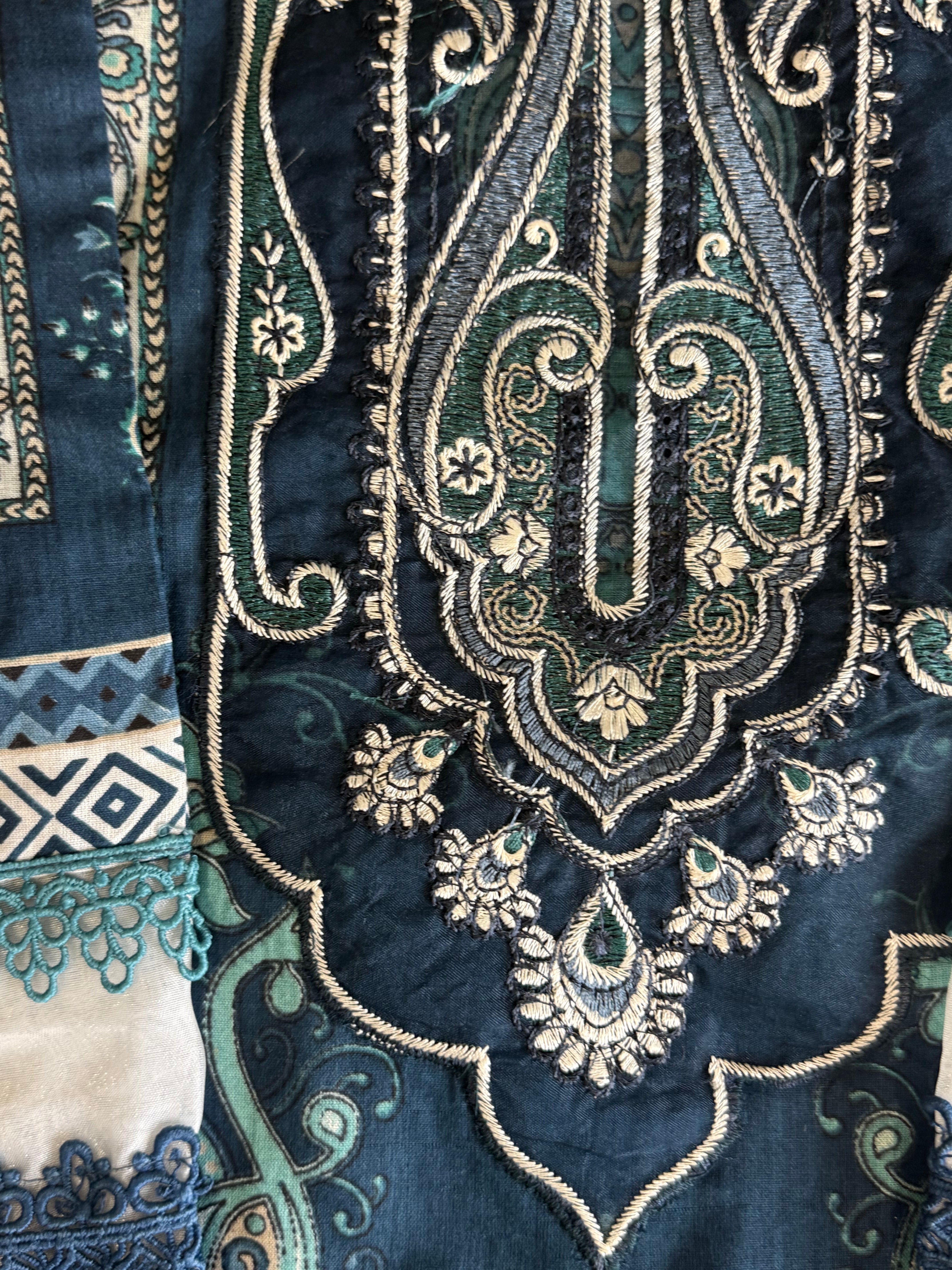 DARK BLUE PATCH READYMADE SUIT