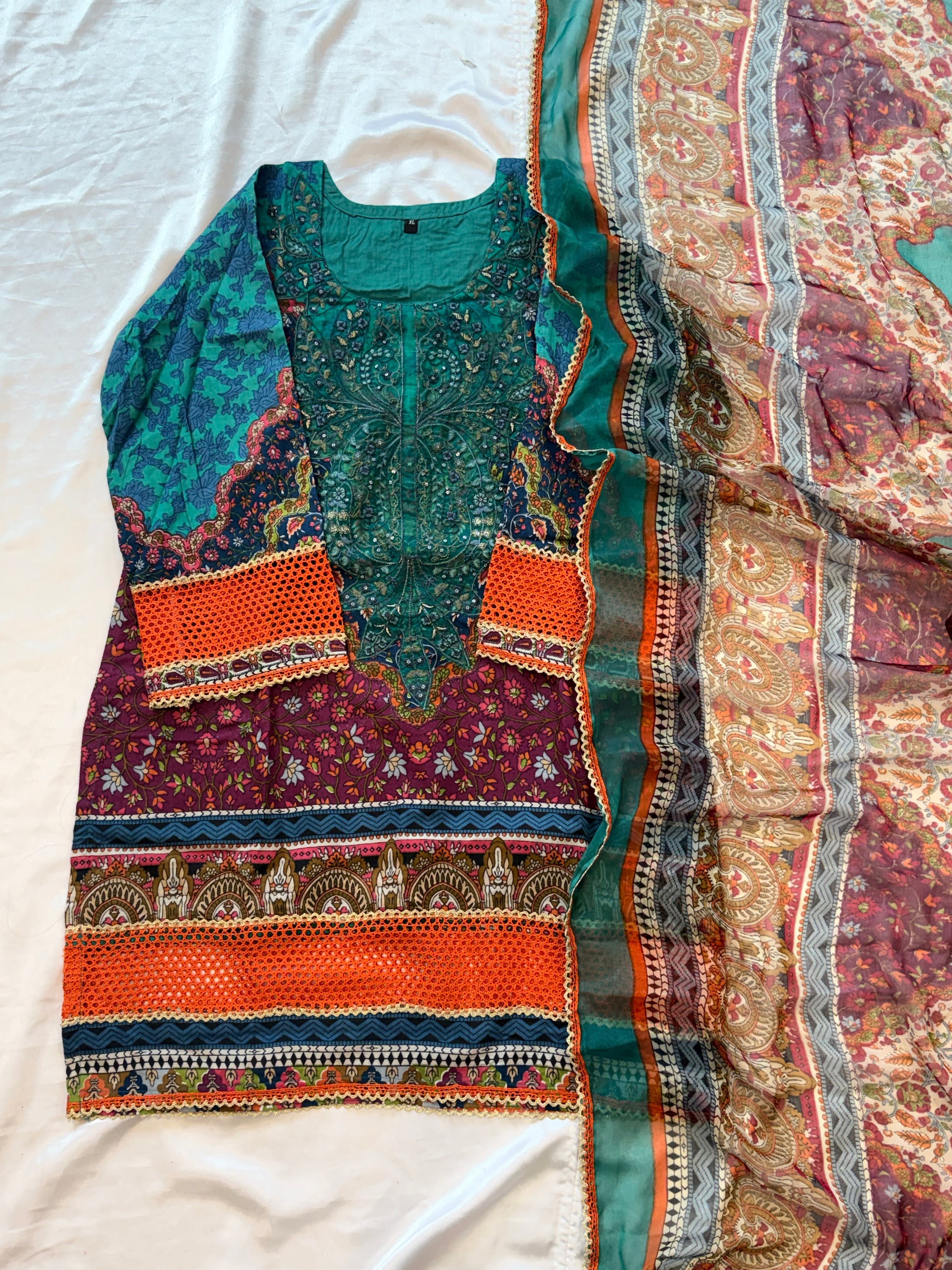 JAZMINE COTTON PATCH FARSHI SHALWAR SUIT
