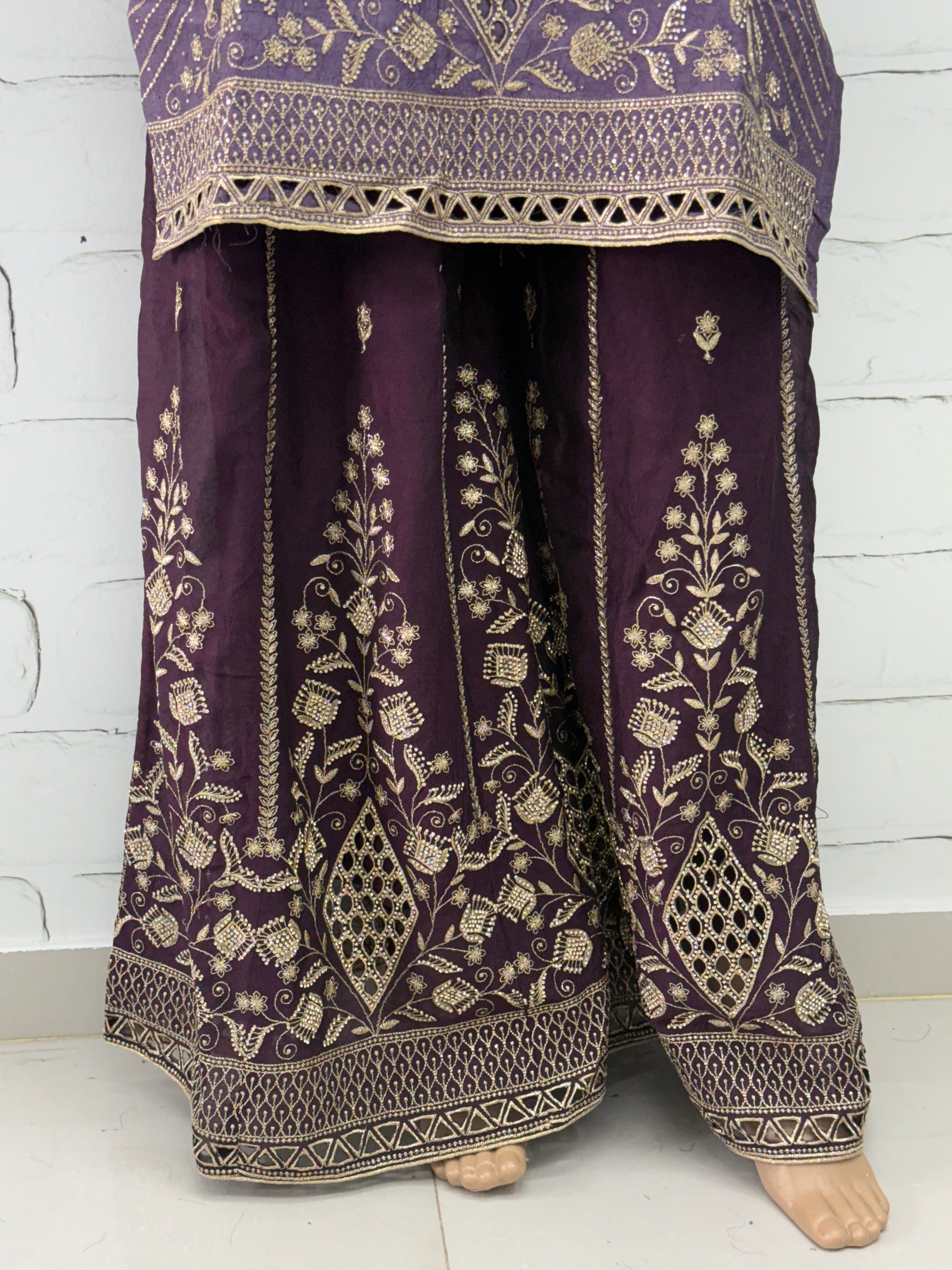 RUHEENA EMBROIDERY PLAZO SUIT 1