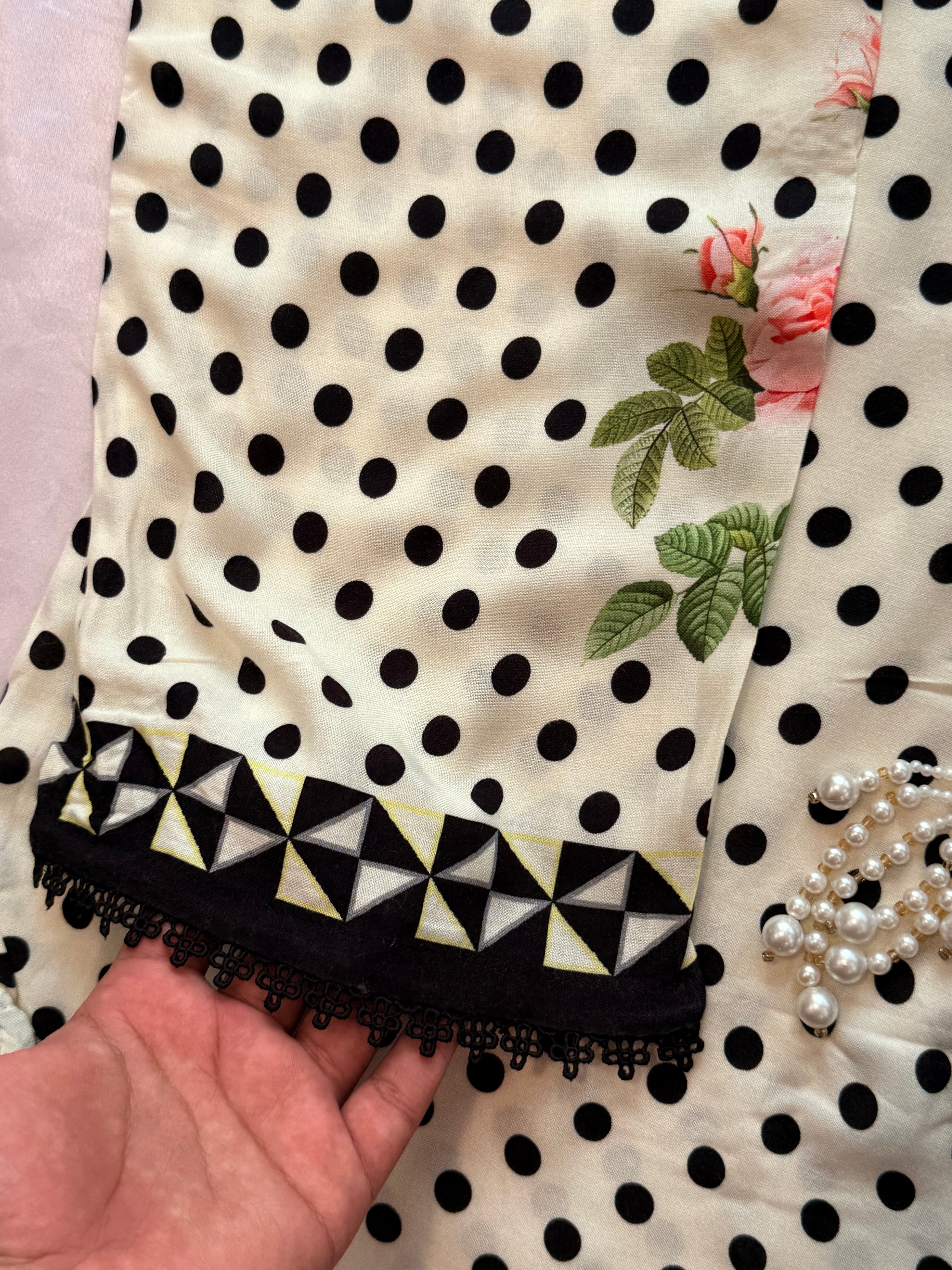 POLKA DOT RAYON SUIT 1