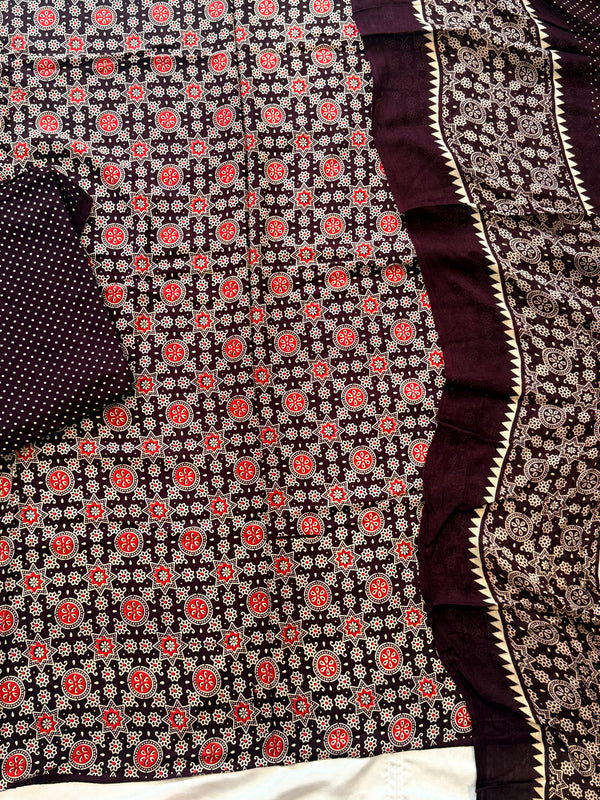 AJRAK COTTON PRINTED SUIT 3 Q