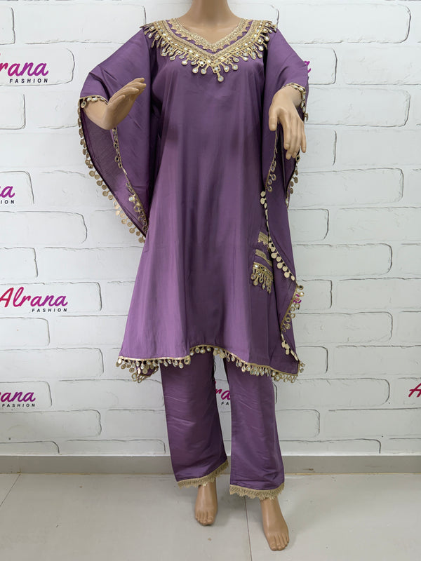 MIRROR LACE KAFTAN SUIT 1 Q