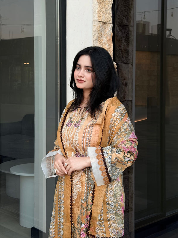 HARSHA MUSTERED PATCH READYMADE SUIT