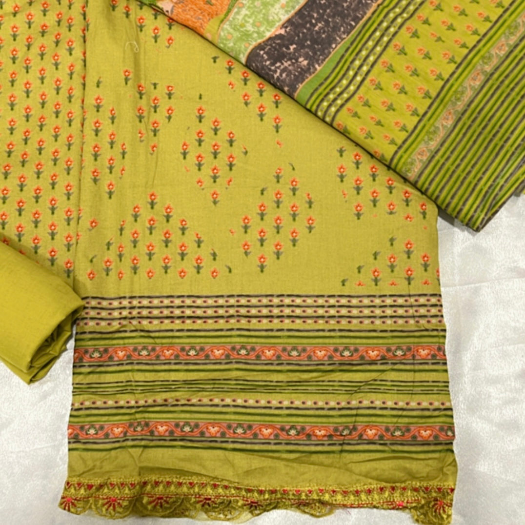 YELLOW MEHER PURE COTTON SUIT