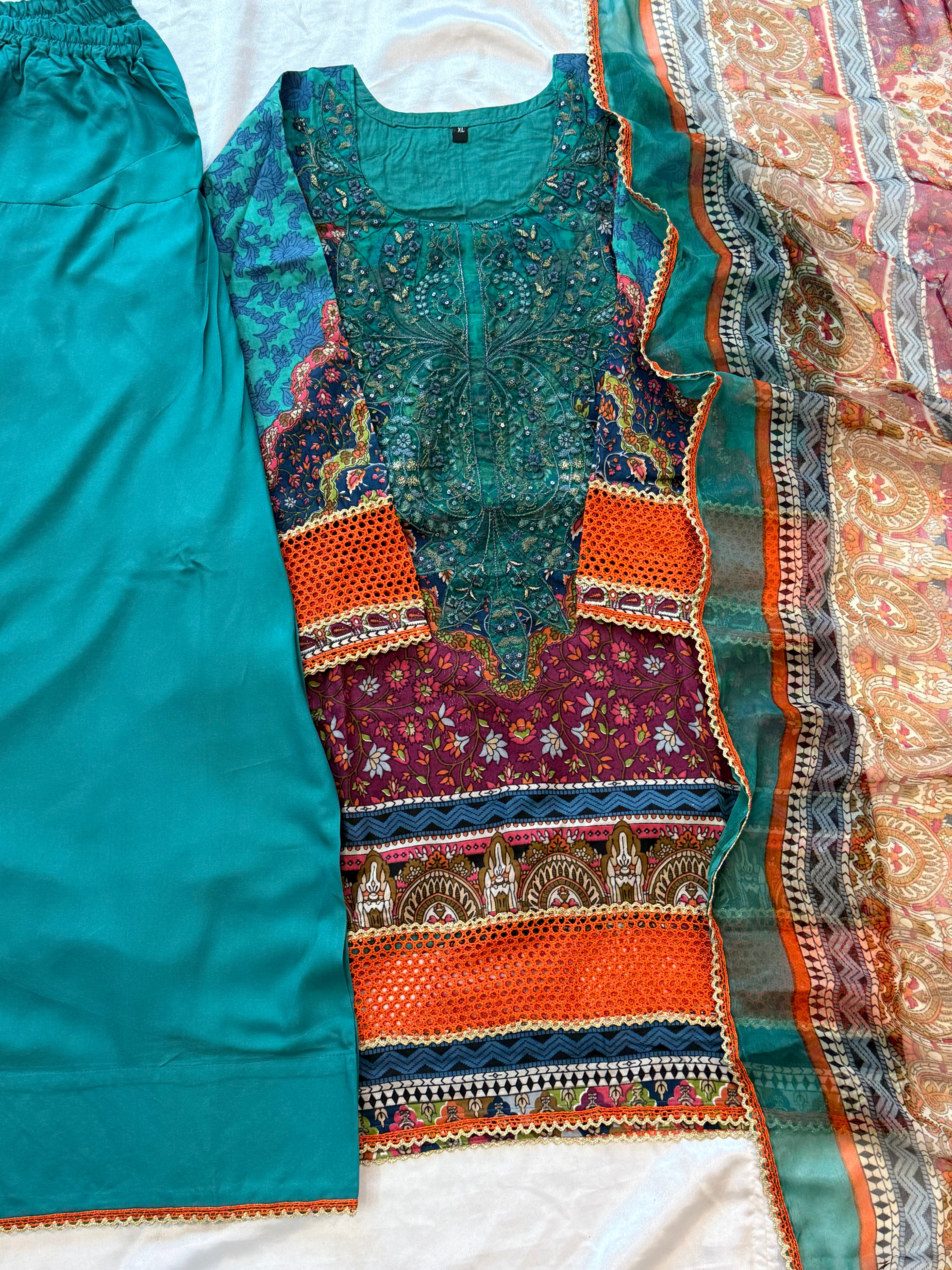 JAZMINE COTTON PATCH FARSHI SHALWAR SUIT
