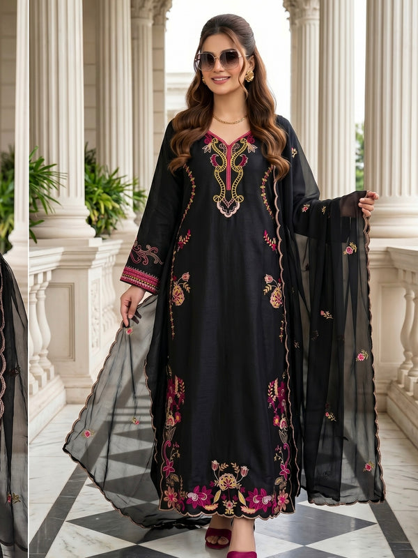 ORGANZA LONG KAFTAN SUIT 2  Q