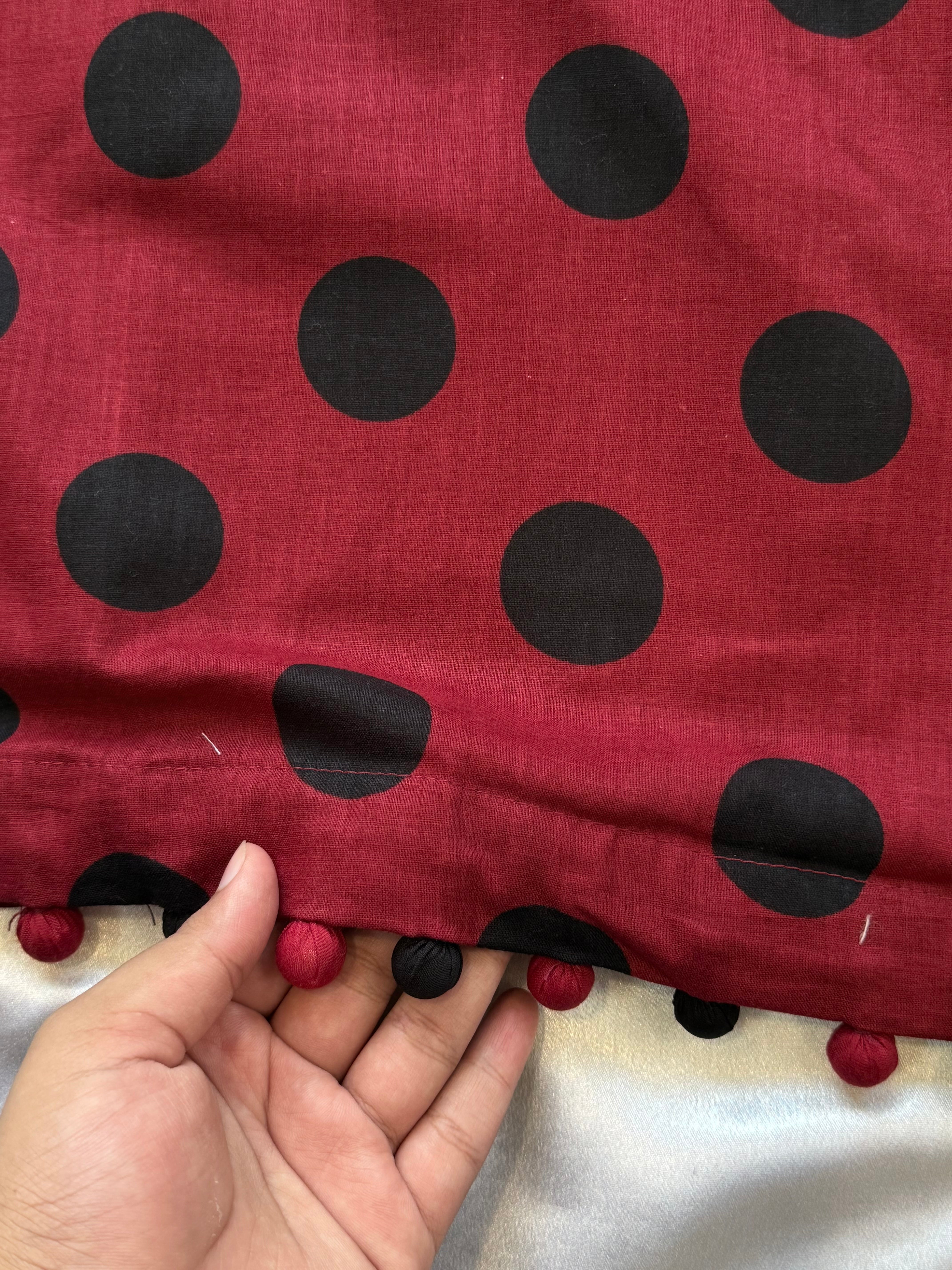 POLKA DOT PATCH FARSHI SHALWAR SUIT 3