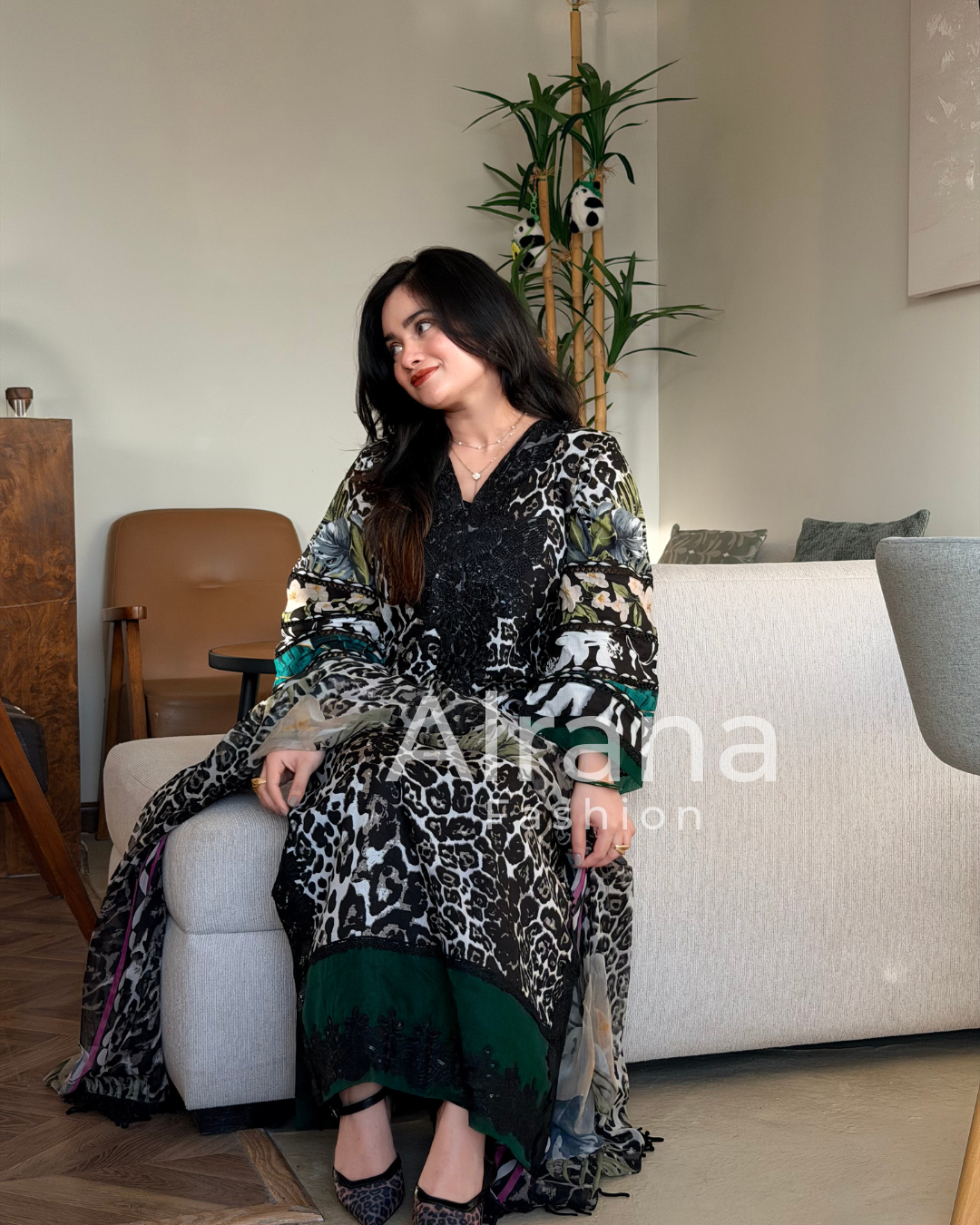 ZEBRA KAFTAN PATCH READYMADE SUIT 4
