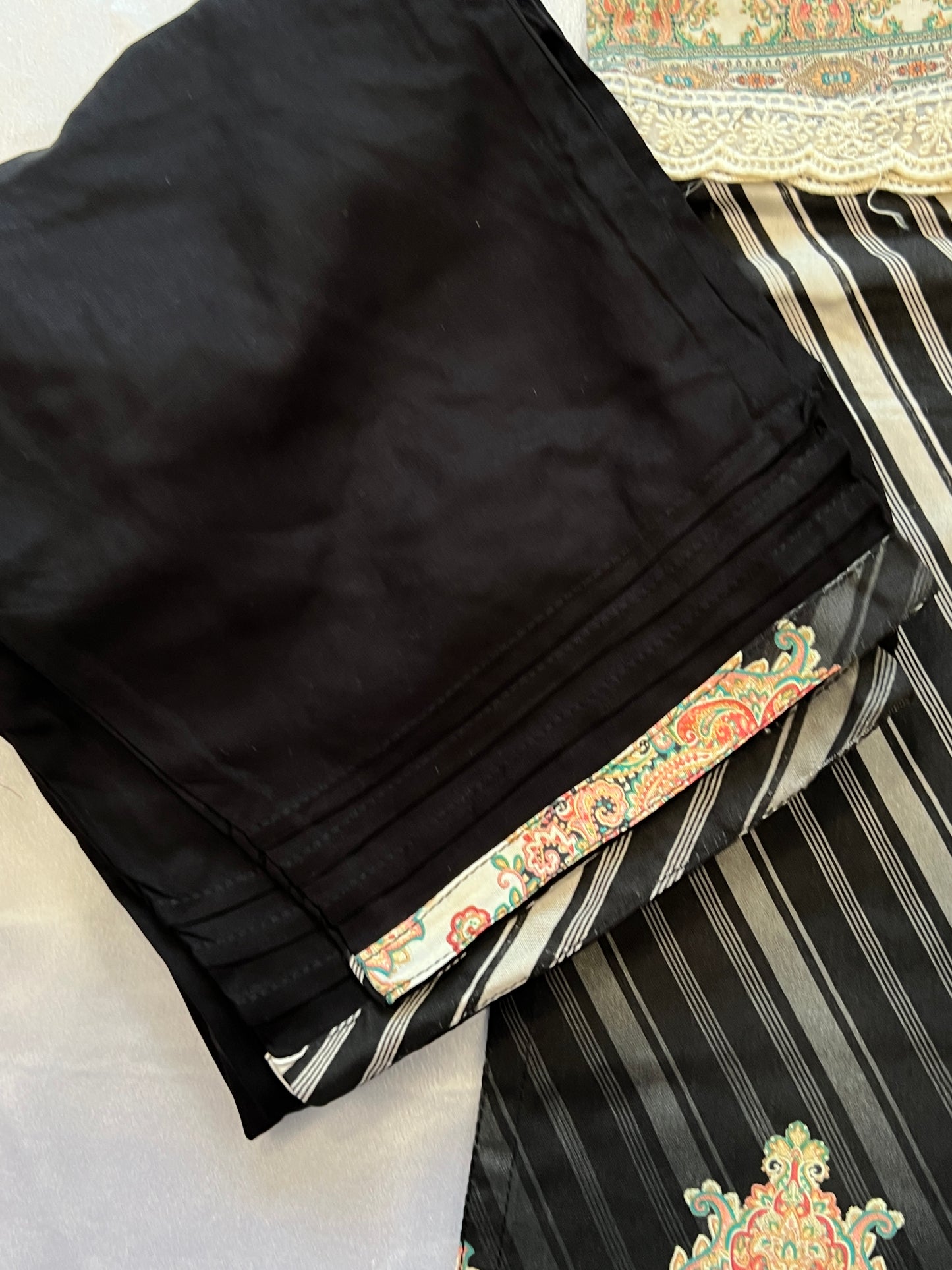 MARKESH BLACK  COTTON READYMADE SUIT 5 Q