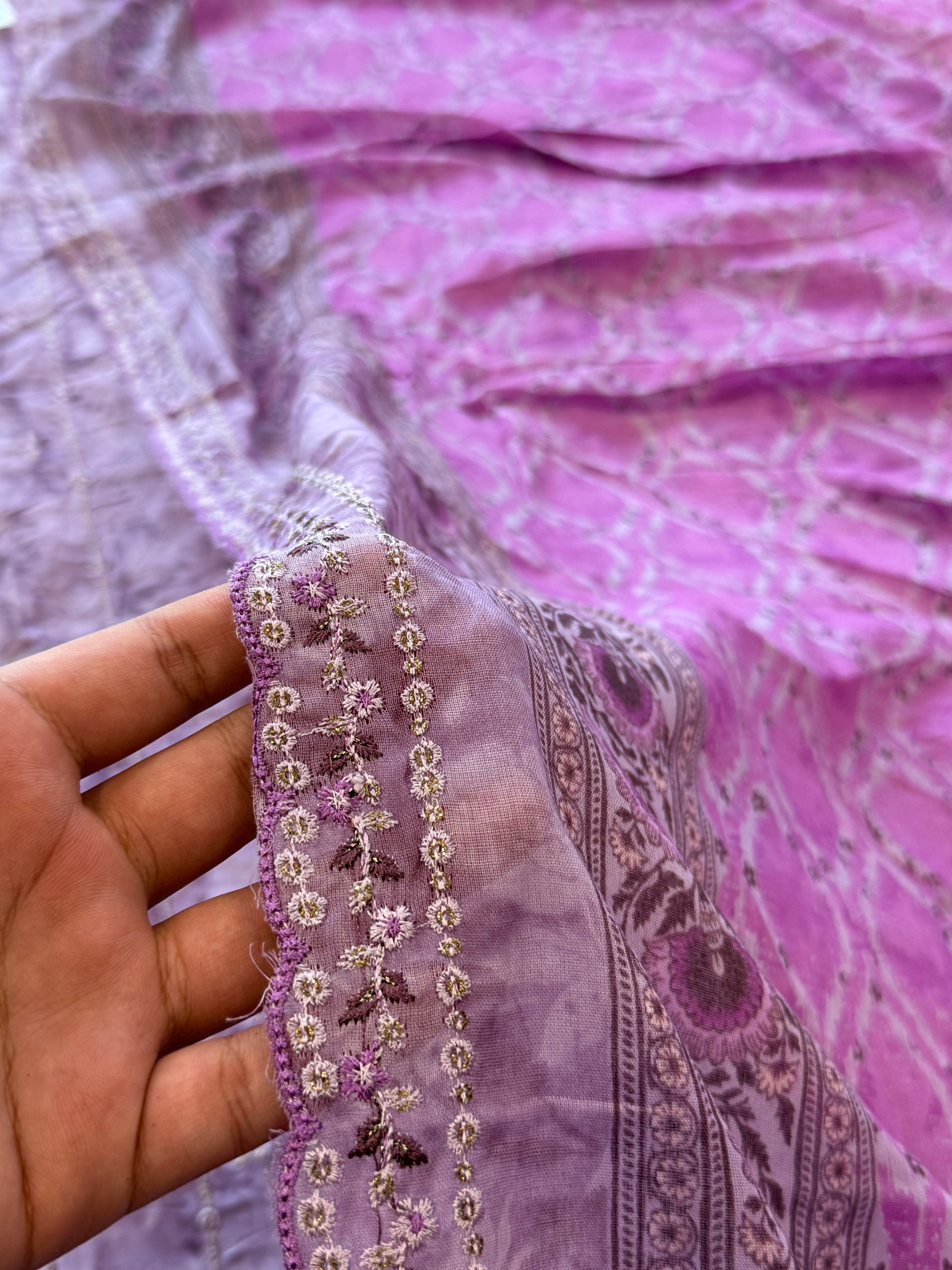 PURPLE BINSAEED EMBROIDERY SUIT 2