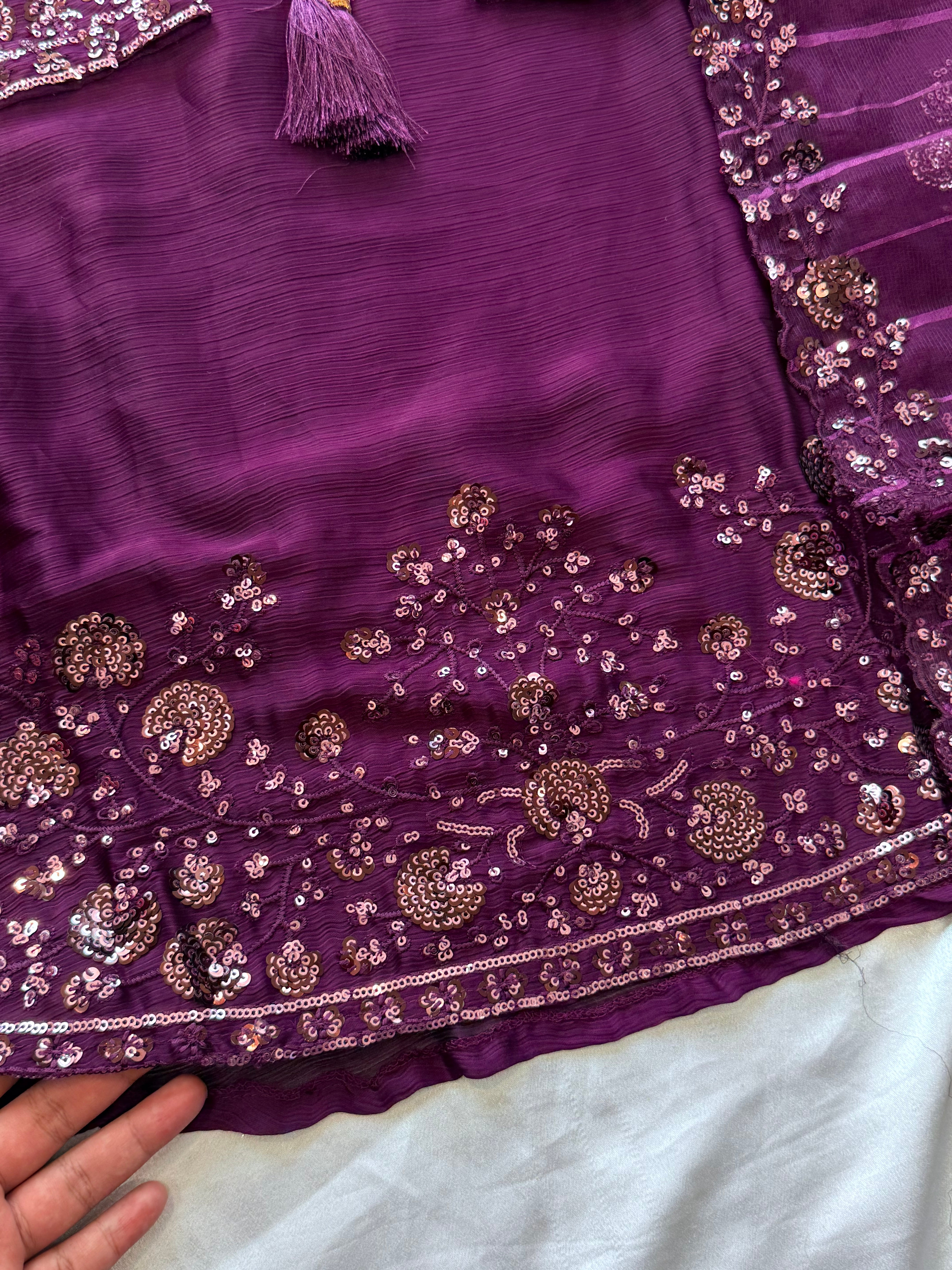 CHIFFON FARSHI SHALWAR SUIT 1