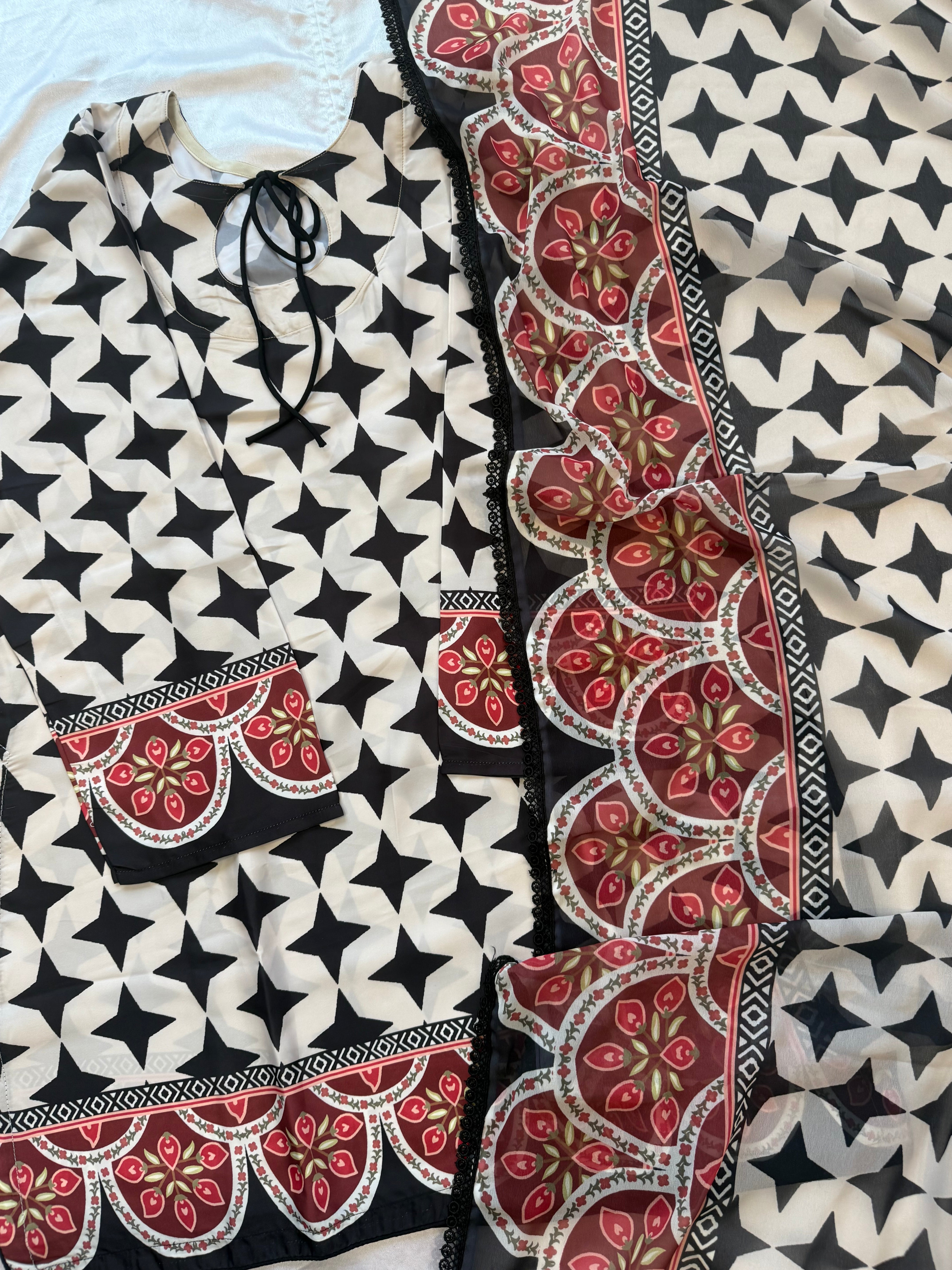 SATIN FARSHI SHALWAR SUIT 2