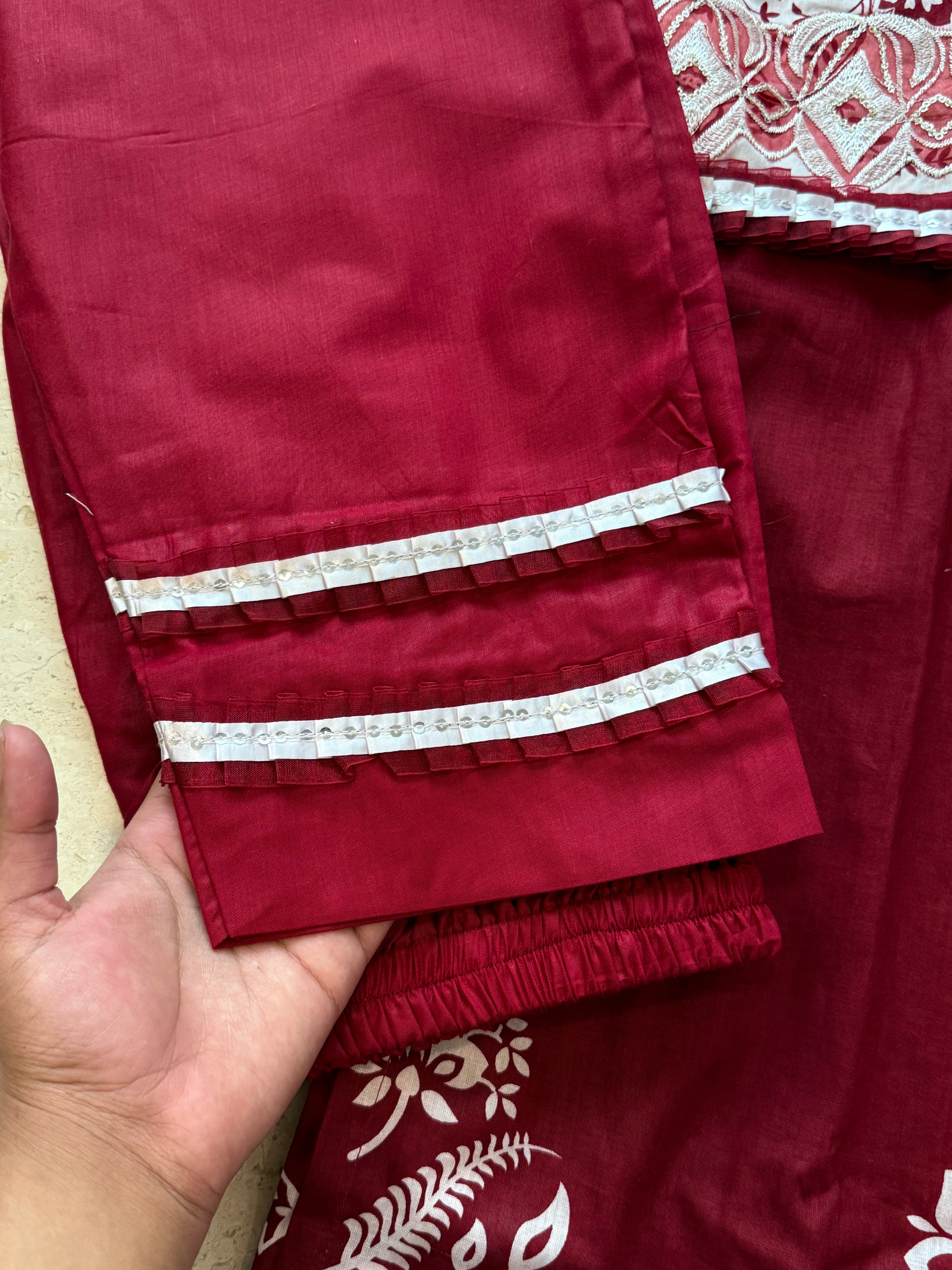 HARSHA RED READYMADE SUIT