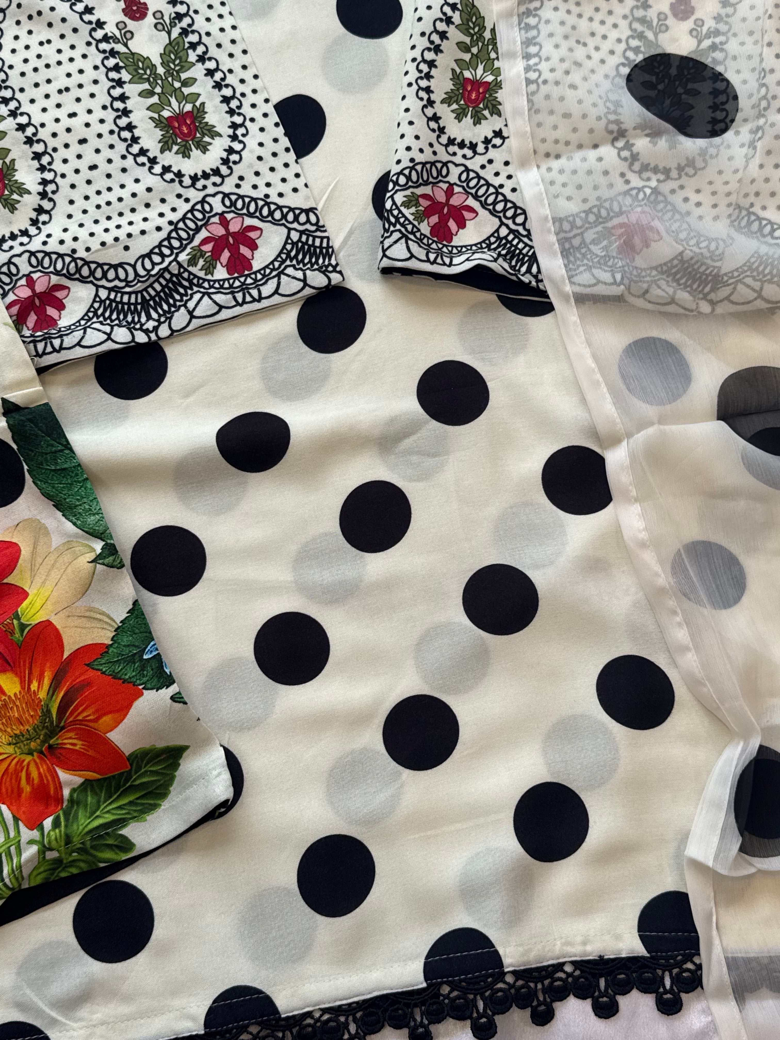 POLKA DOT RAYON SUIT
