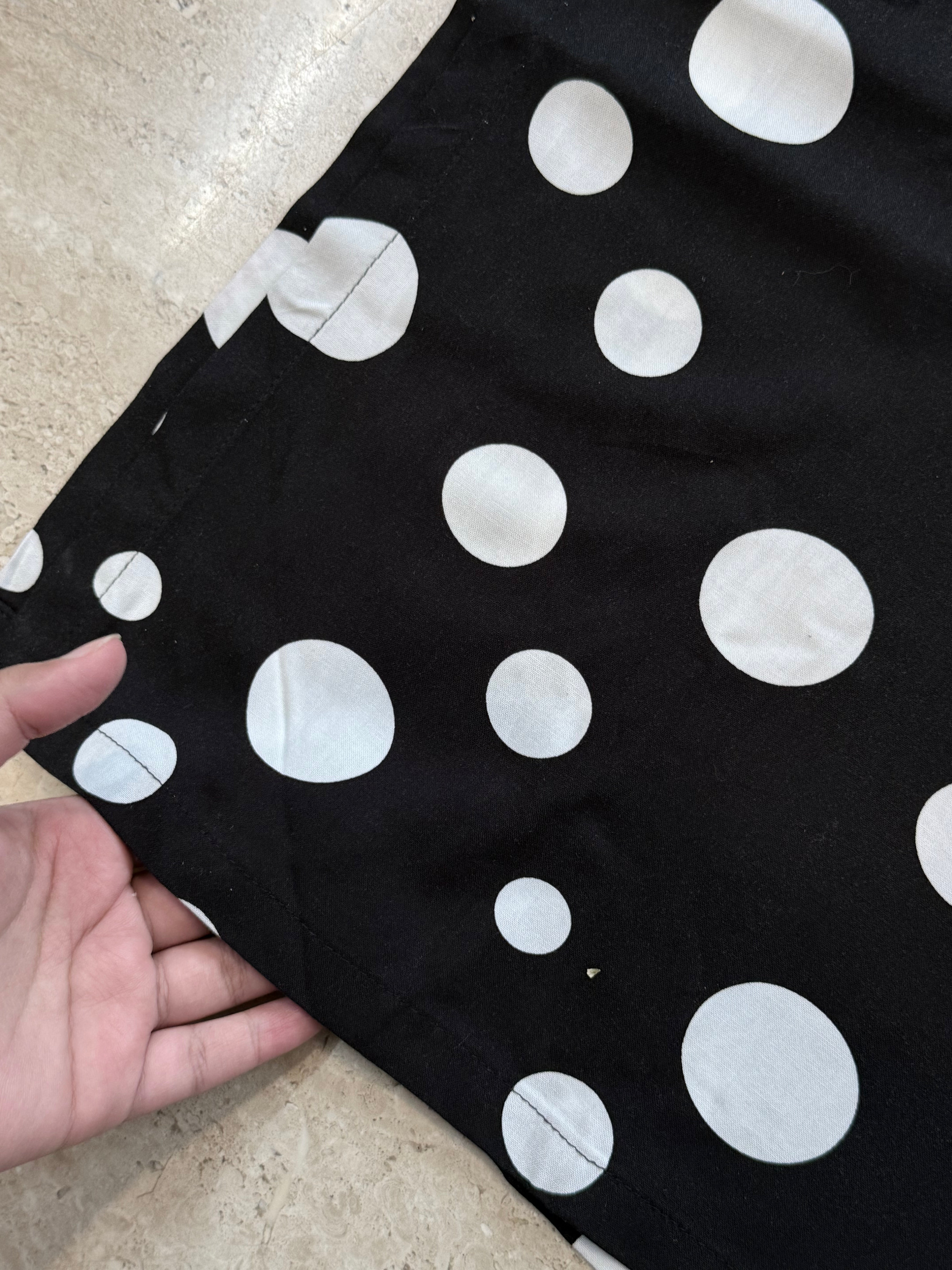 POLKA RAYON LONG KURTI SUIT