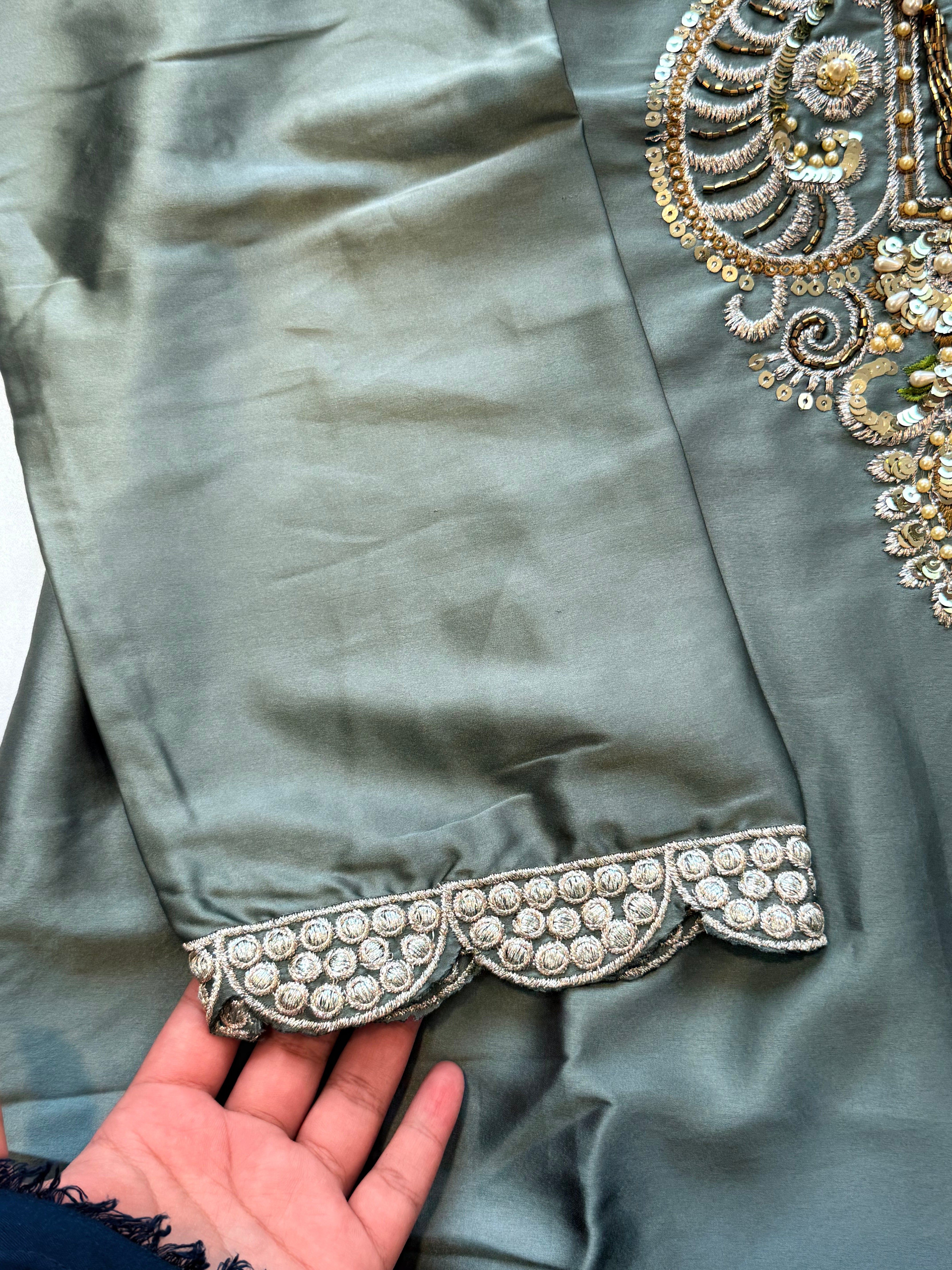 SATIN FARSHI SHALWAR SUIT 2 Q