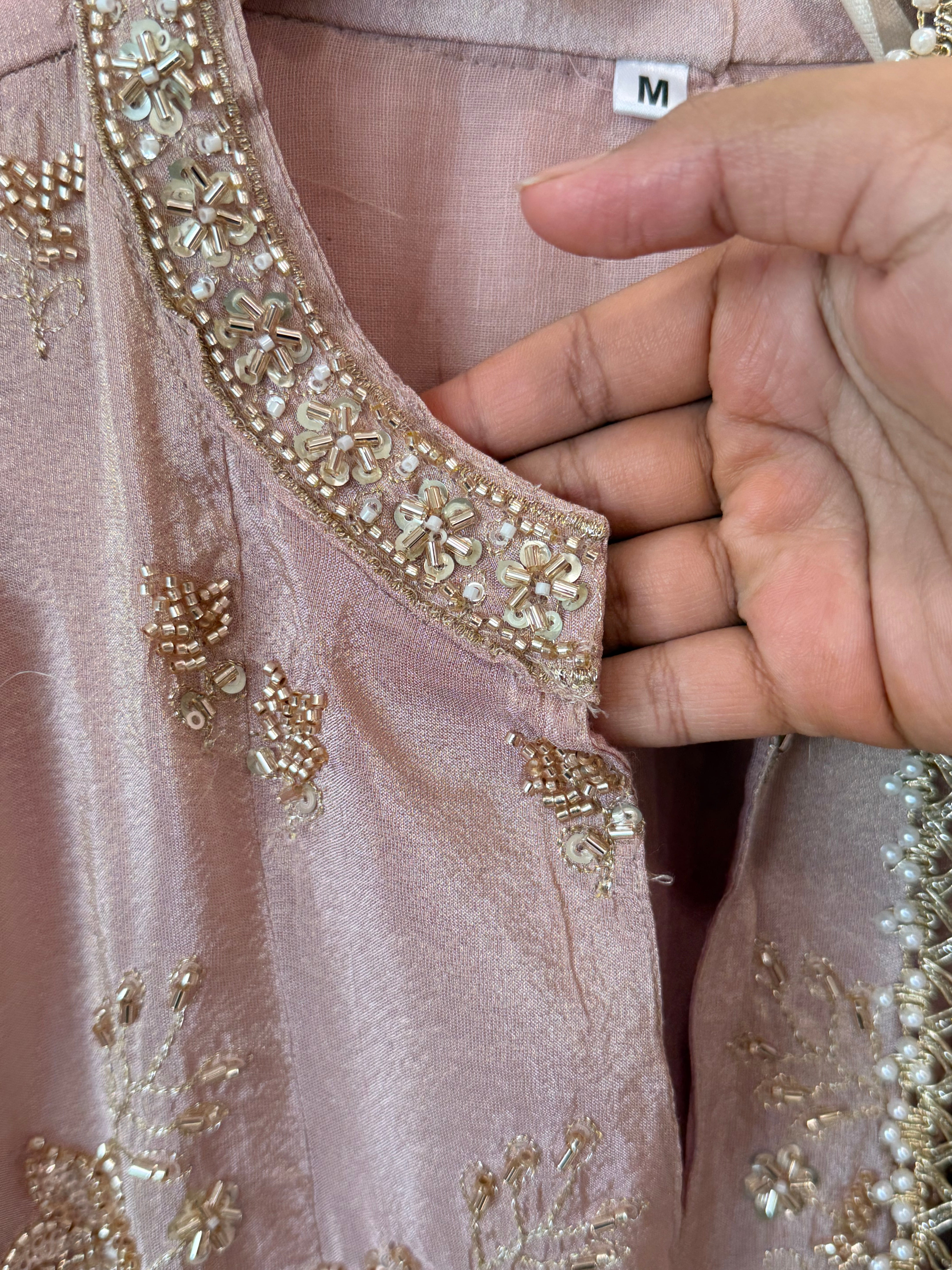 PARO PEACH HANDWORK FROCK 11 Q