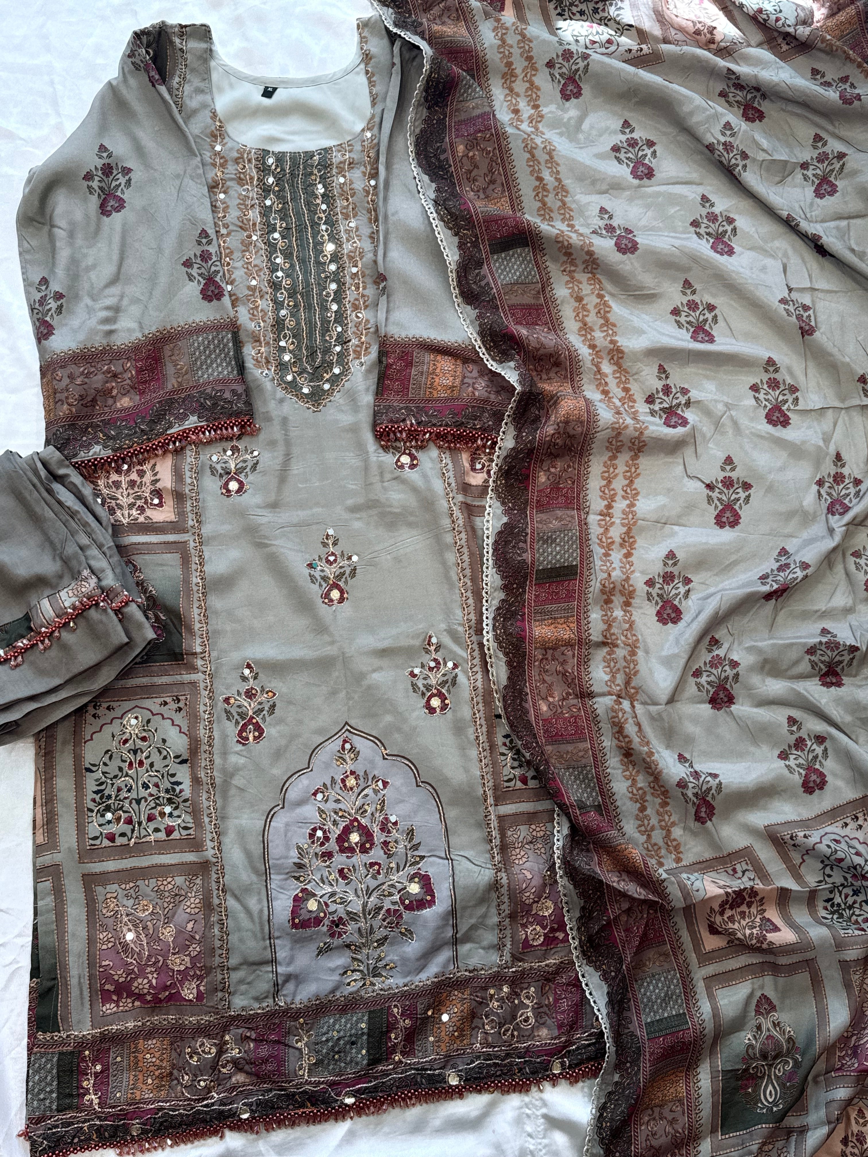 RAHI MUSLIN READYMADE SUIT 4