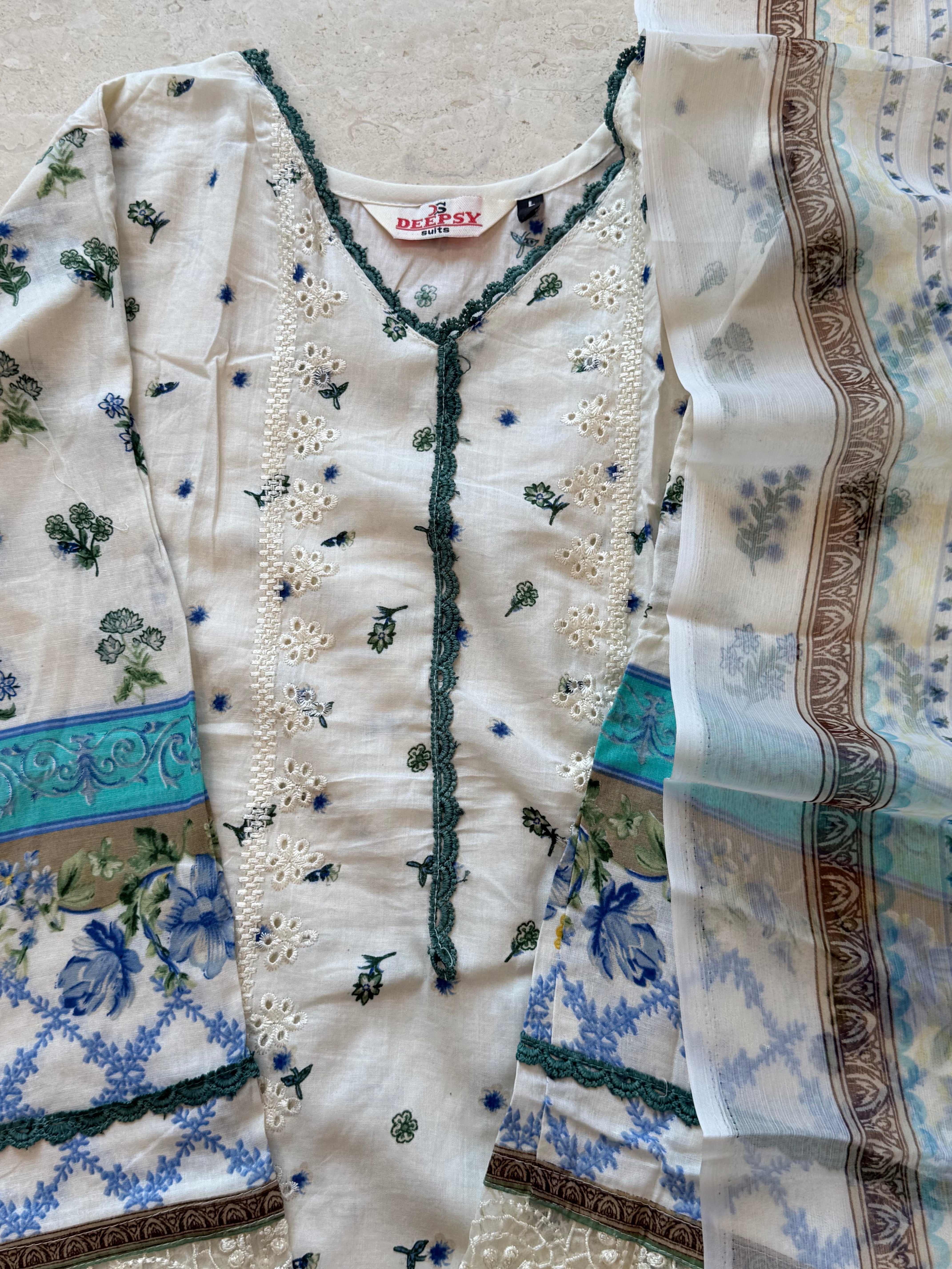 ELA READYMADE EMBROIDERED SUIT 16 q