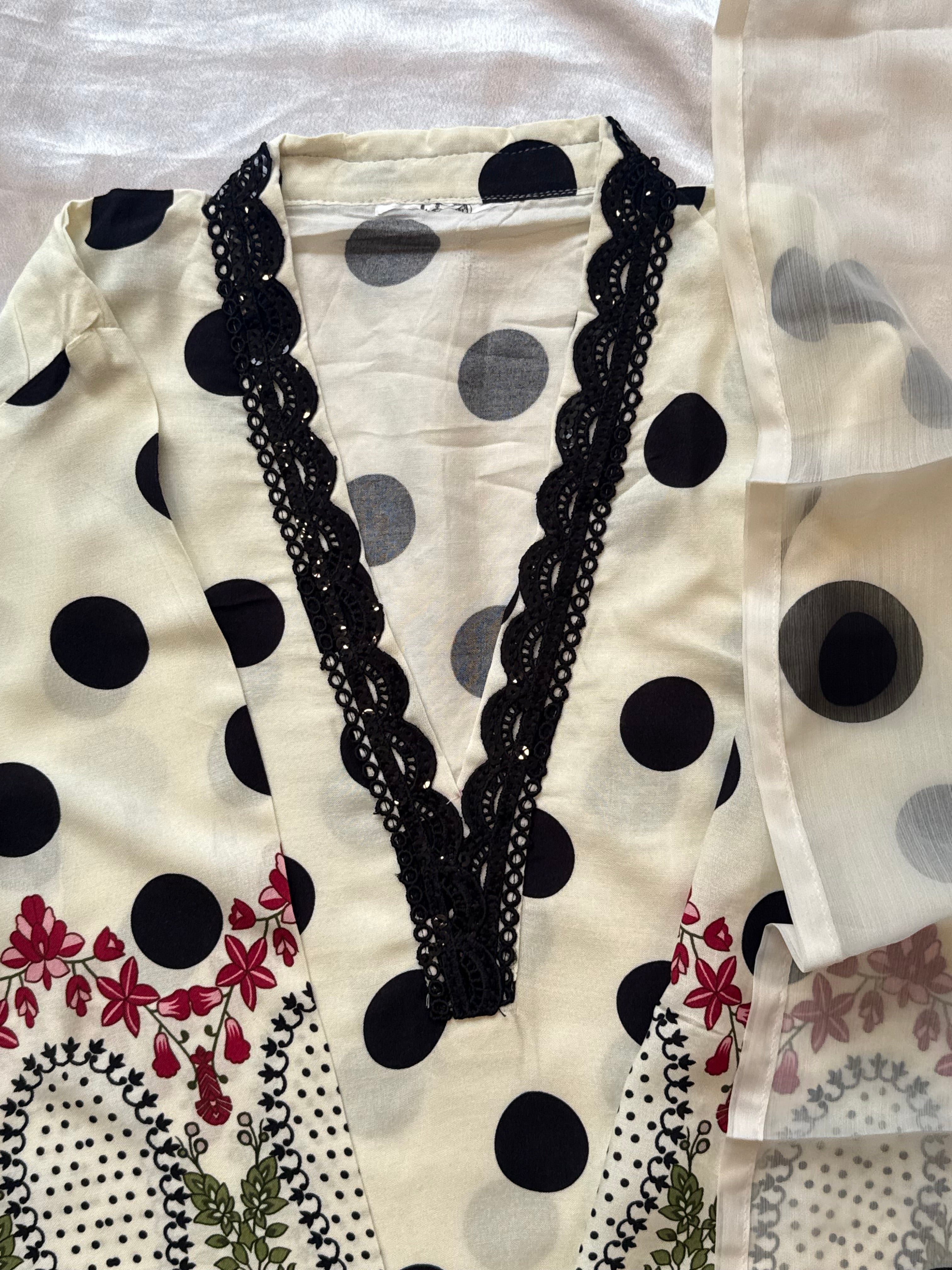 POLKA DOT RAYON SUIT