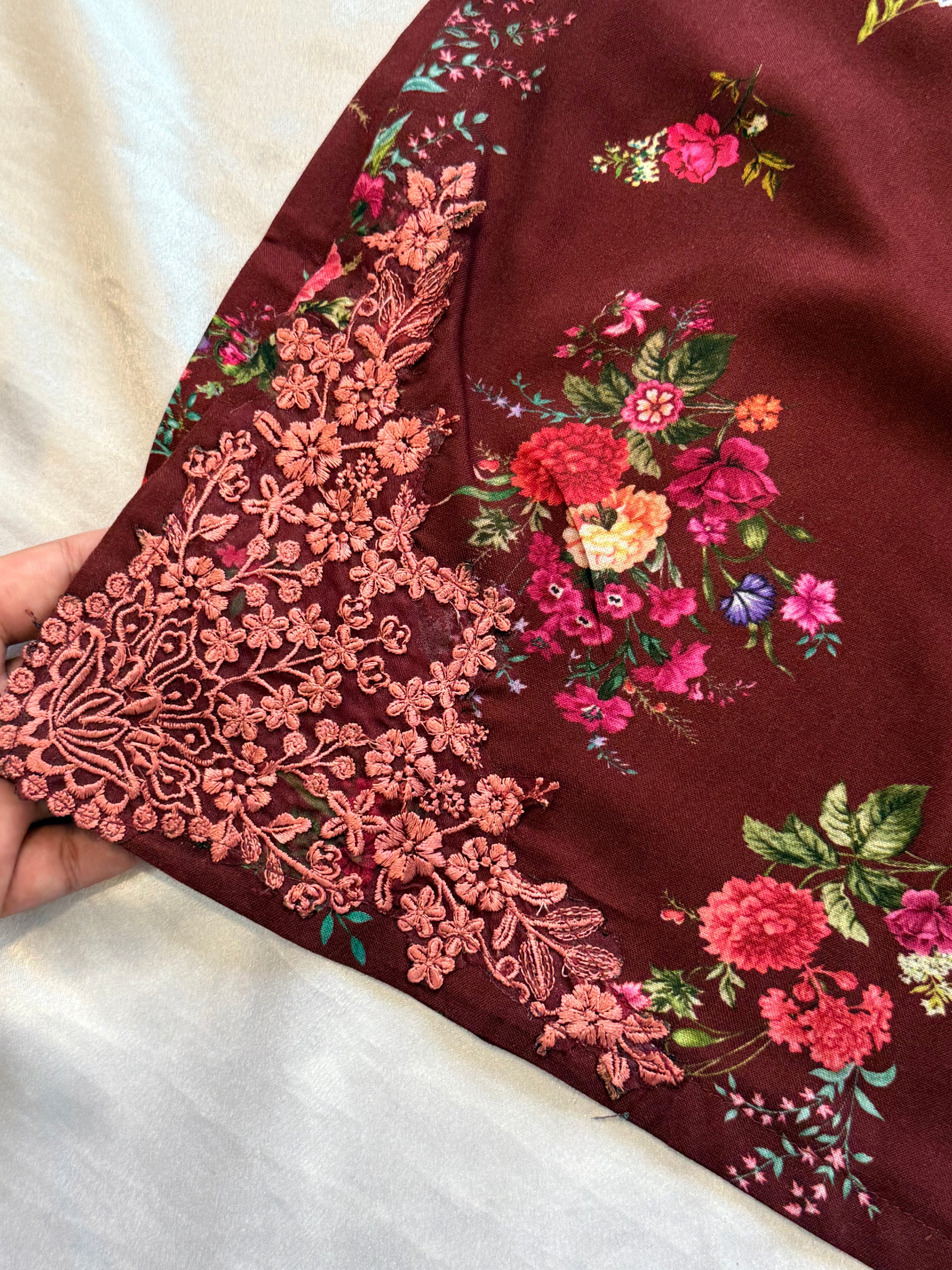 BAROQUE PATCH FARSHI SHALWAR SUIT 2