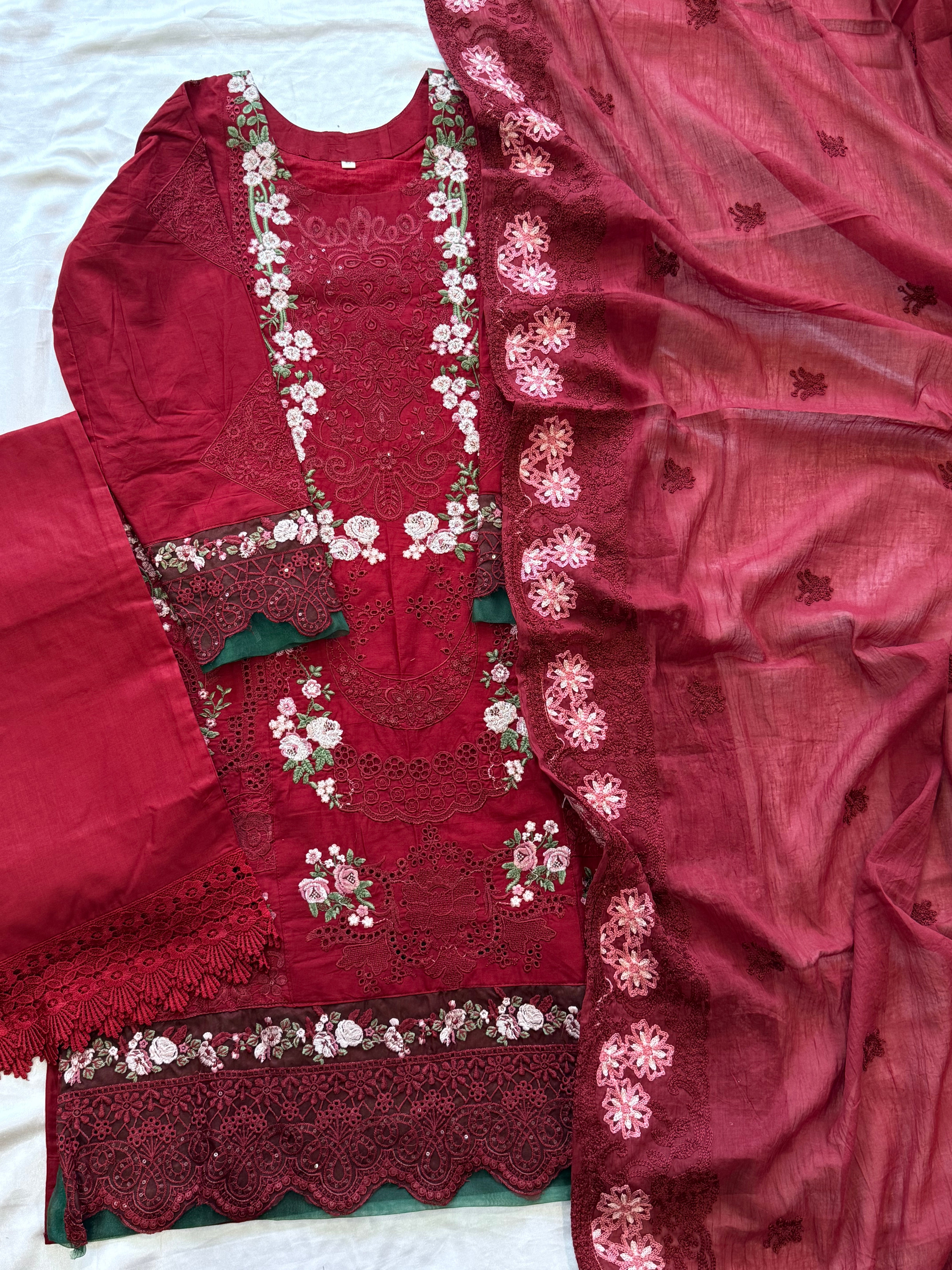 YUMNA MAROON READYMADE SUIT