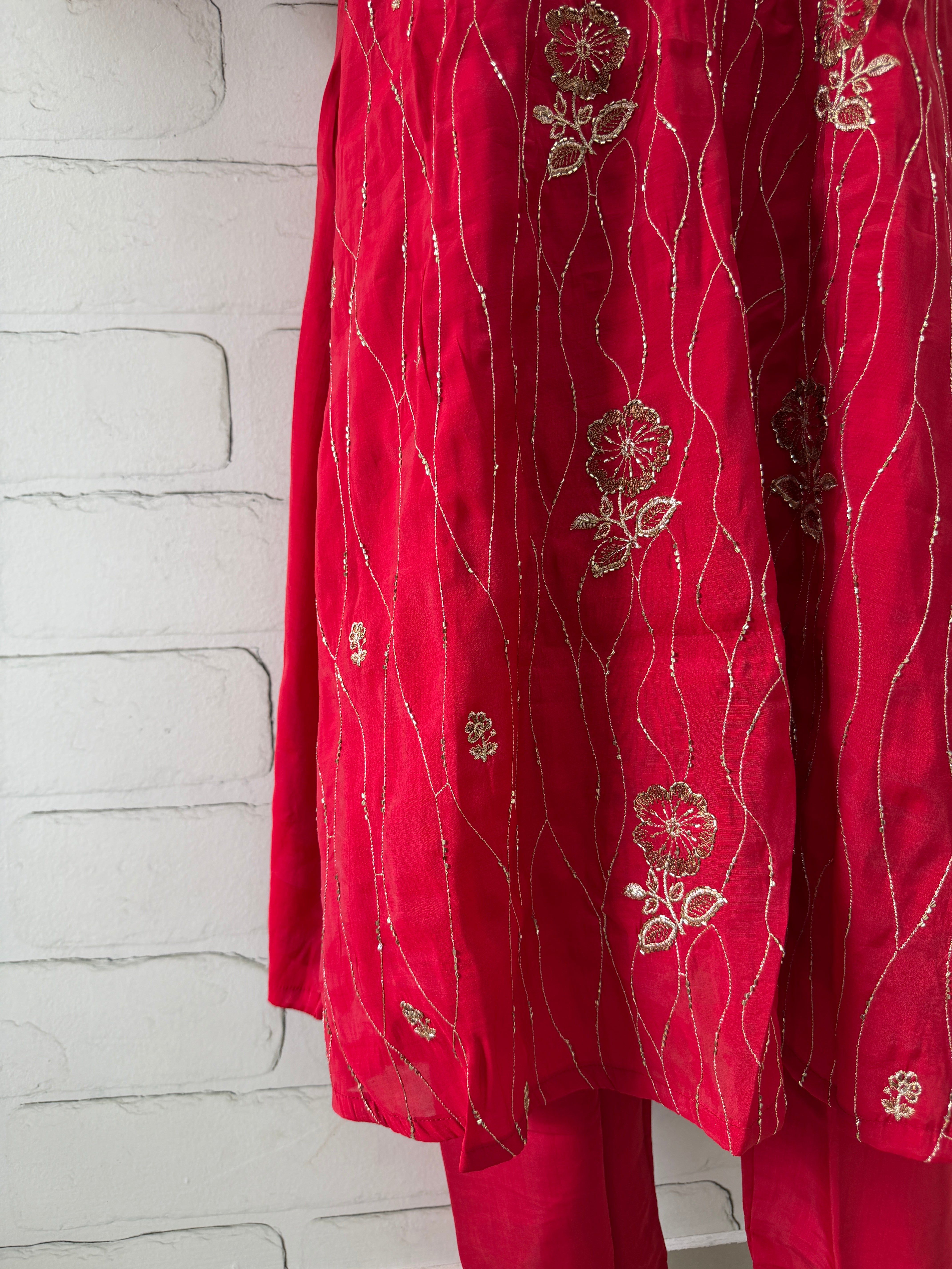 MUL CHANDERI HANDWORK SUIT 8