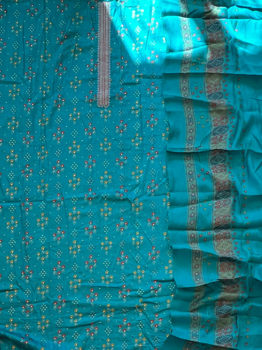 KALKI MUSLIN EMBROIDERY SUIT