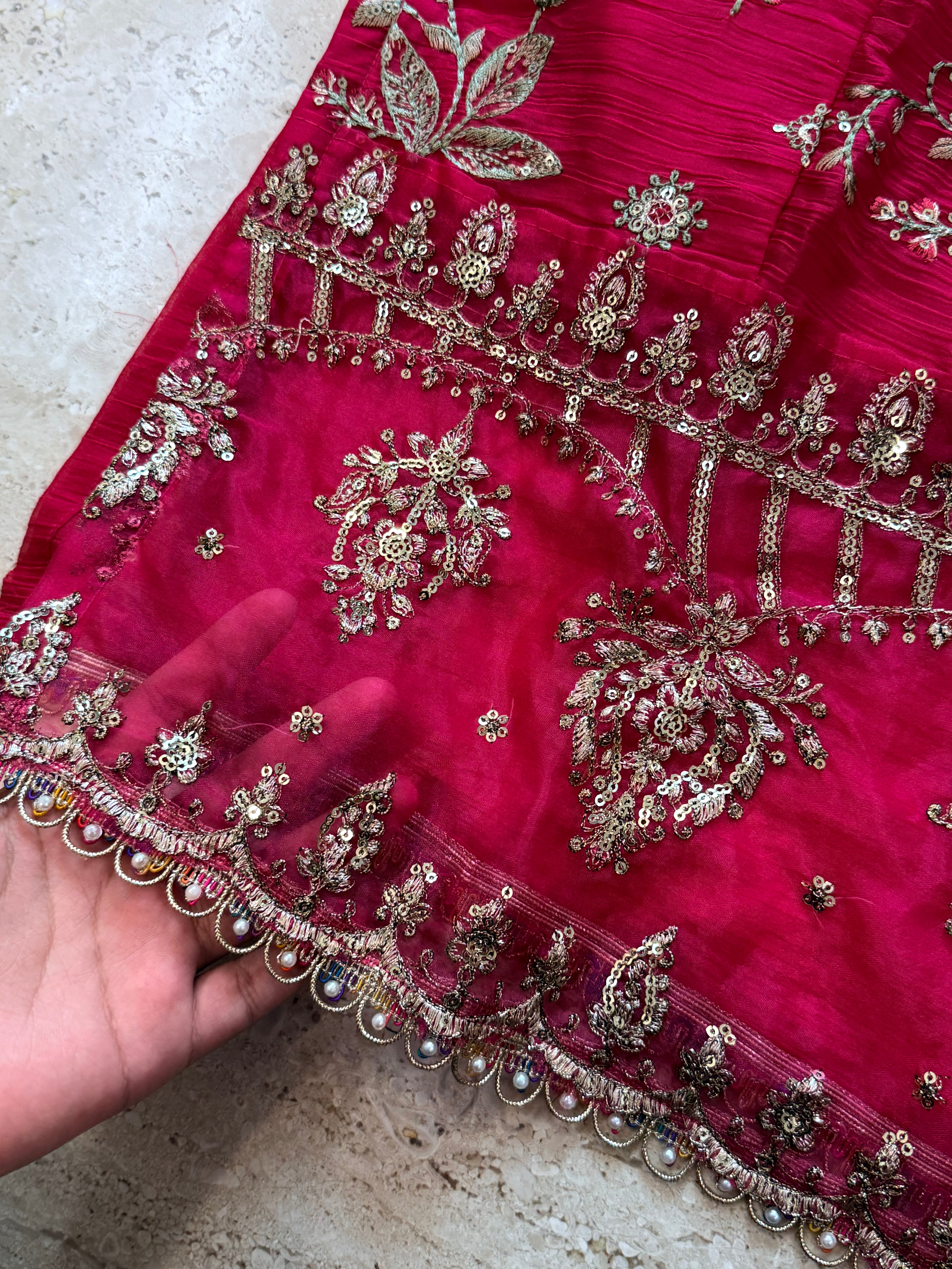 NOOR -E-CHIFFON PINK READYMADE SUIT