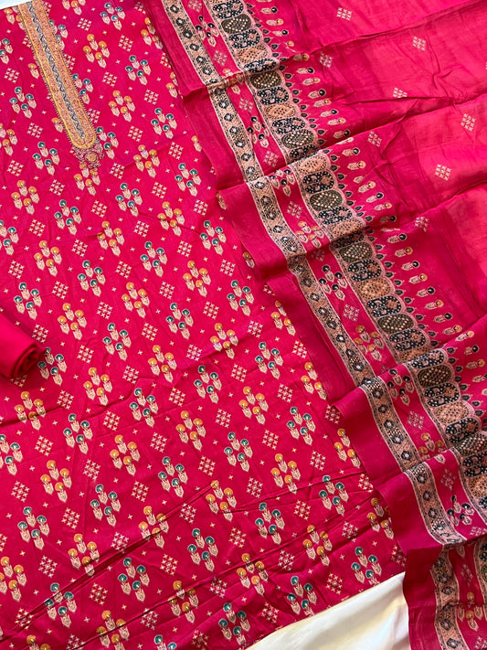 KALKI MUSLIN EMBROIDERY SUIT