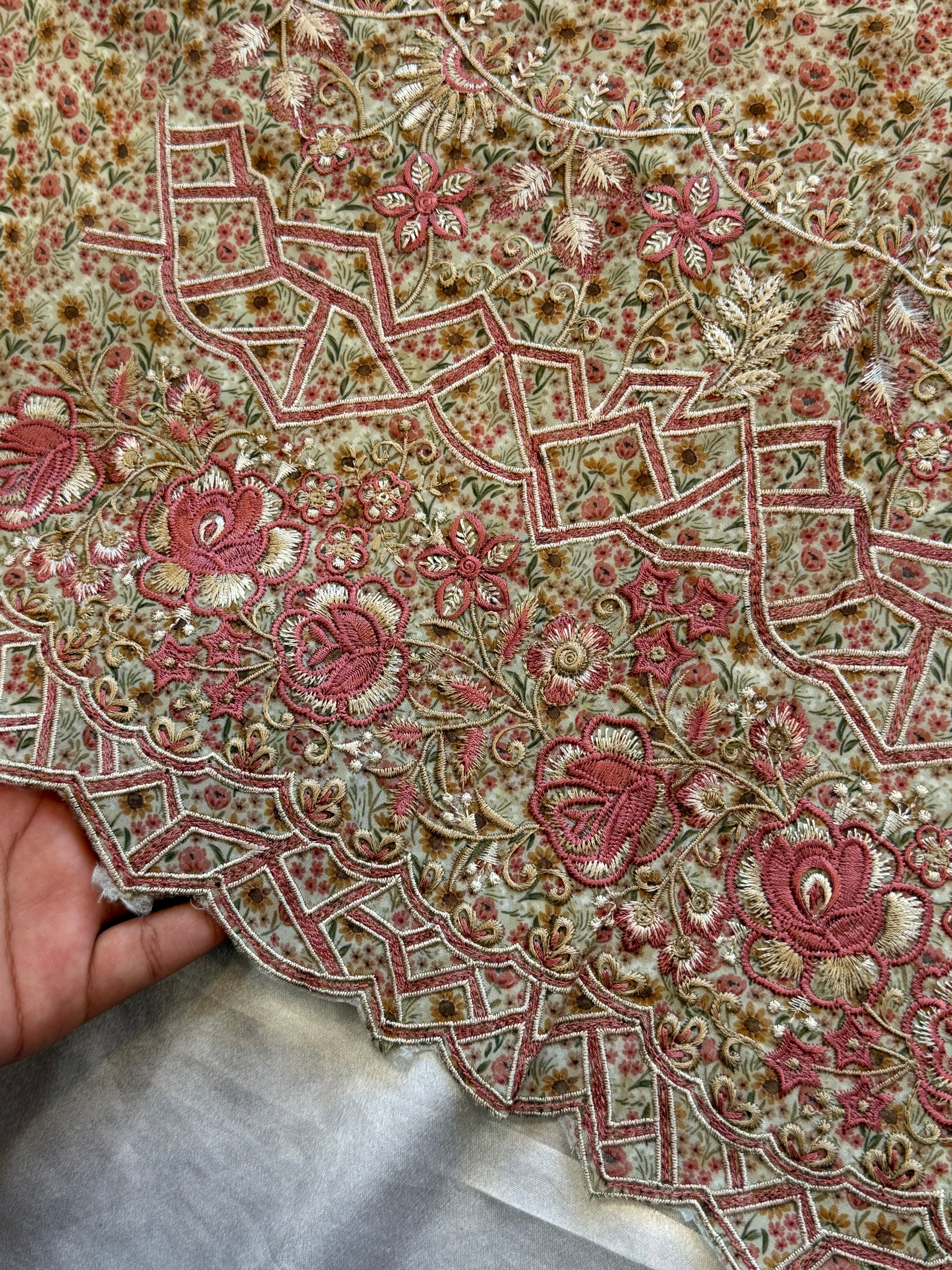 MAKHMAL PURE CREPE EMBROIDERY SUIT