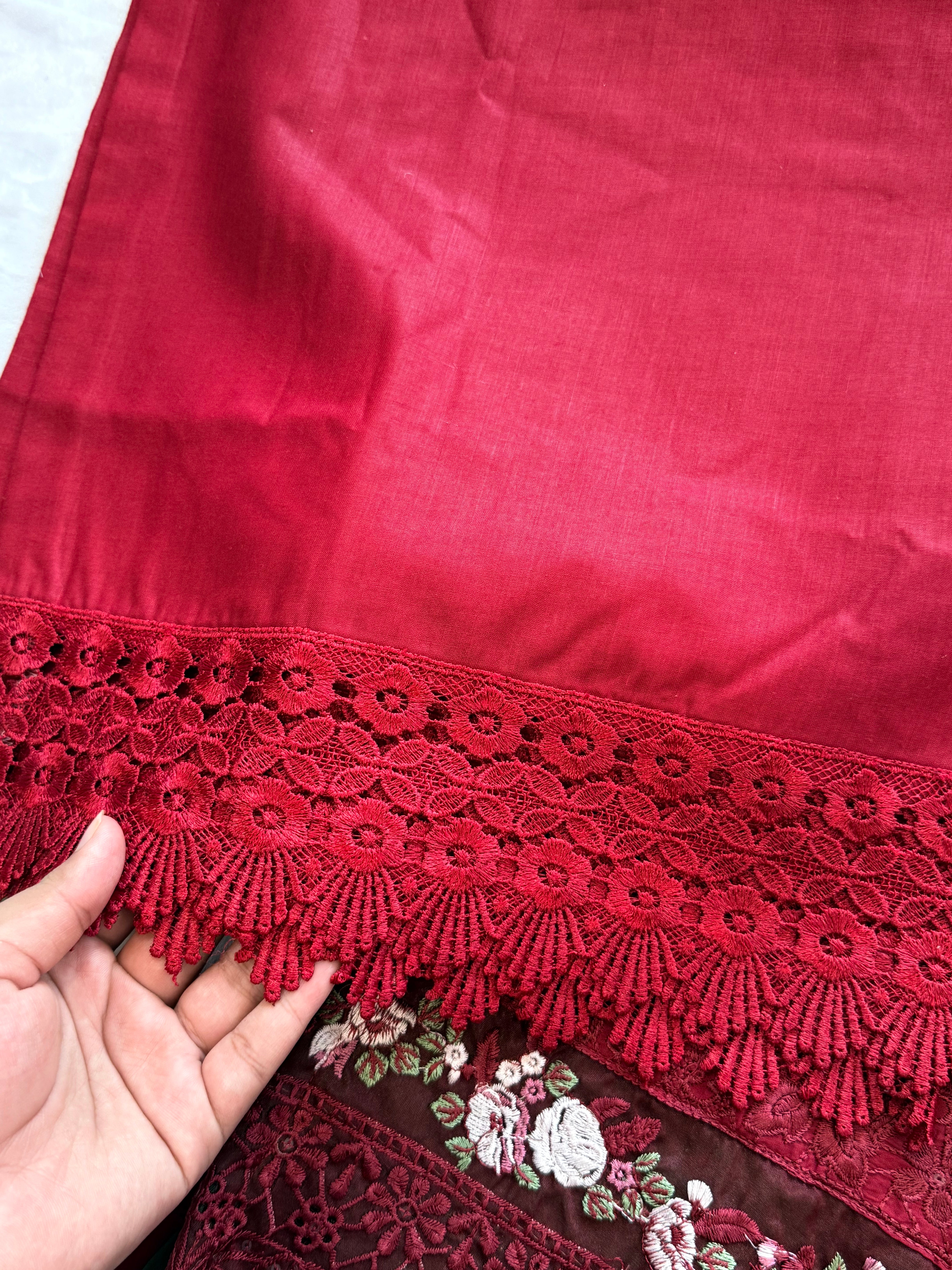 YUMNA MAROON READYMADE SUIT